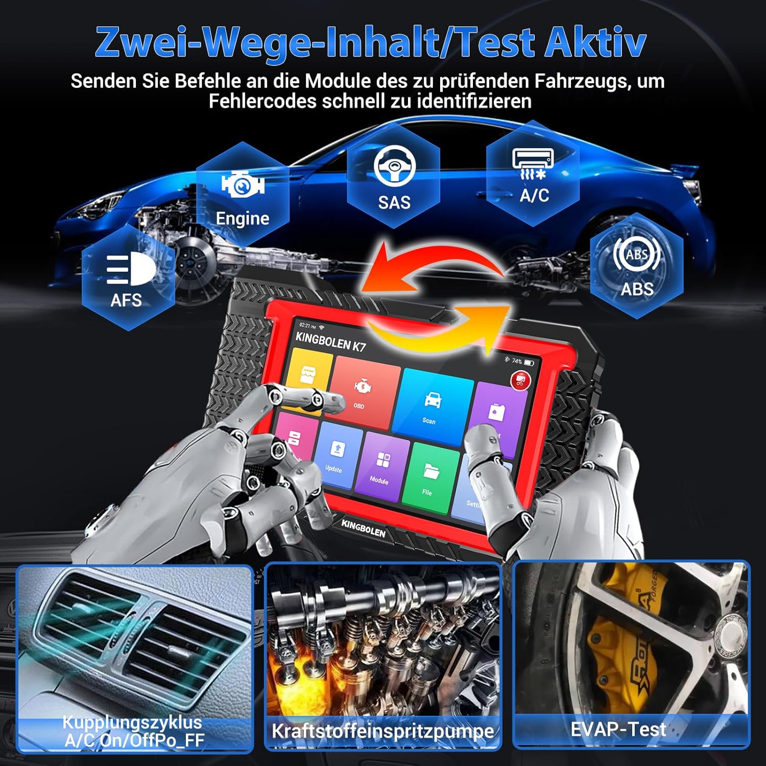 Thumbnail 1 de KINGBOLEN K7 OBD2 Diagnosegerät für KFZ
