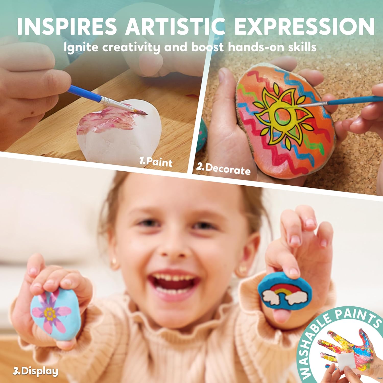 Thumbnail 2 de JOYIN Rock Painting Kit Kids DIY set 🎨