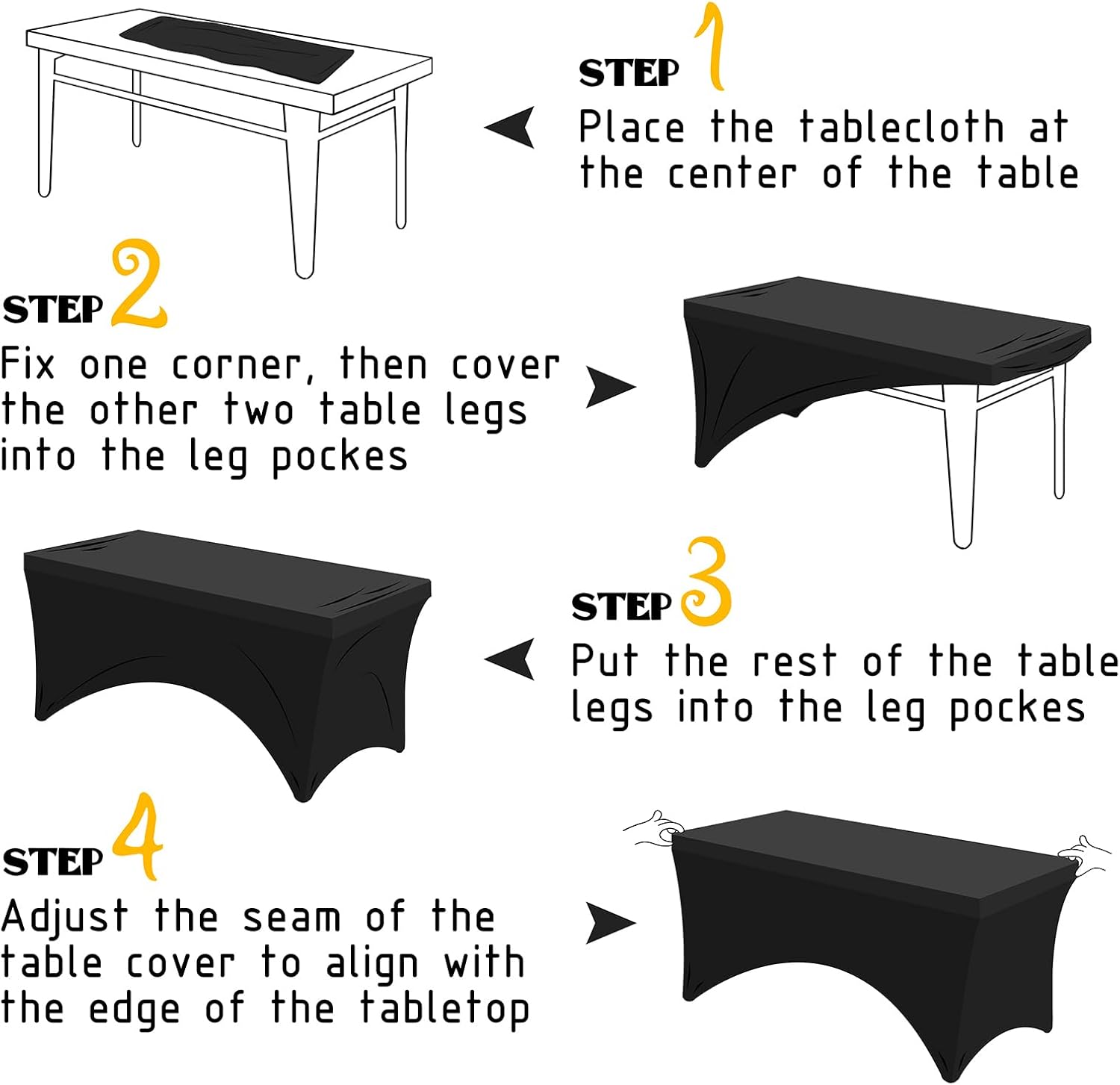 Thumbnail 4 de Famstar Pink 4FT Spandex Tablecloth with Corner Pockets (Stretch, Washable, Wrinkle Free)