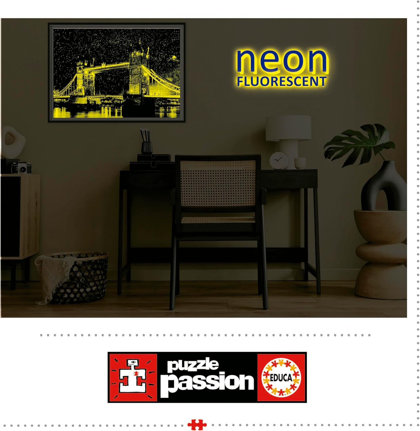 Thumbnail 4 de Educa Puzzle 1000 pièces « Neon » Tower Bridge qui brille dans l’obscurité (dès 14 ans)