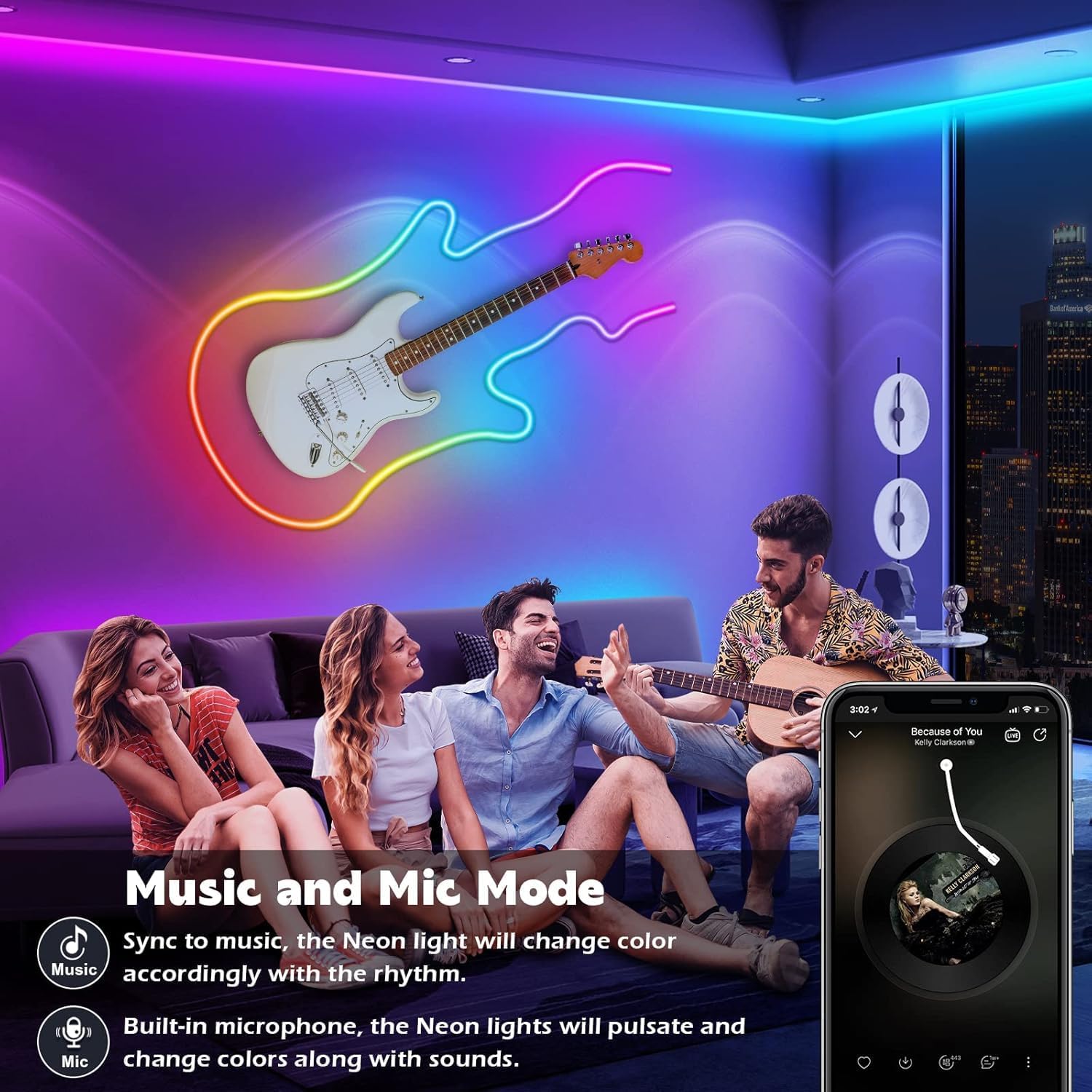 Thumbnail 4 de AILBTON 15m Led Neon Rope Lights: Flexible RGB Outdoor Neon with App & Remote