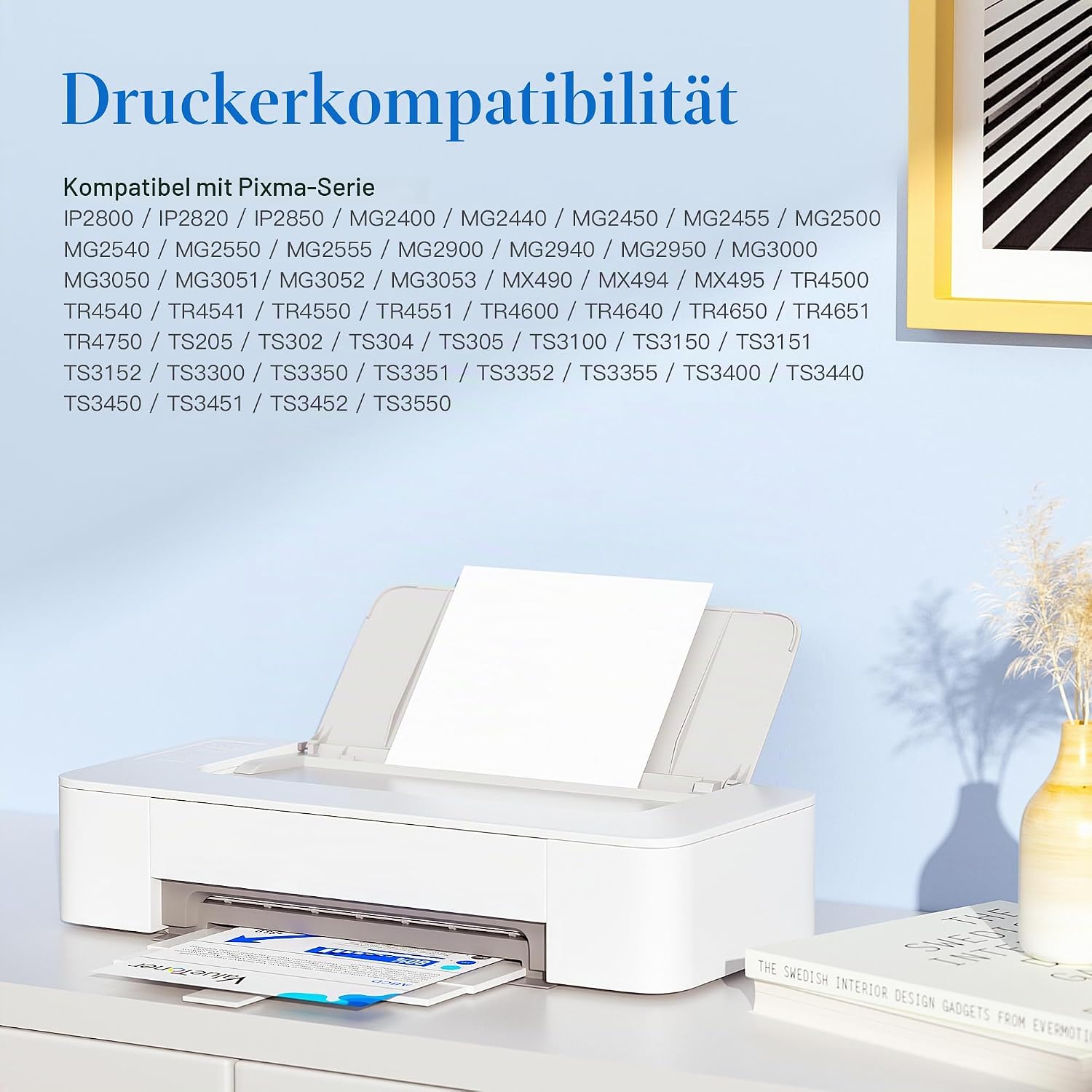 Detalle de ValueToner PG-545XL & CL-546XL Multipack (1 Schwarz, 1 Farbe) als Ersatzpatronen für Canon Pixma