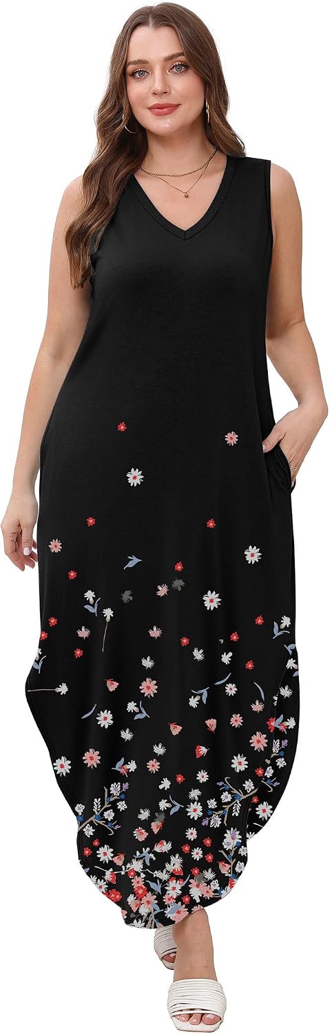 Detalle de Sampeel Summer Dresses Maxi Dress with Pockets