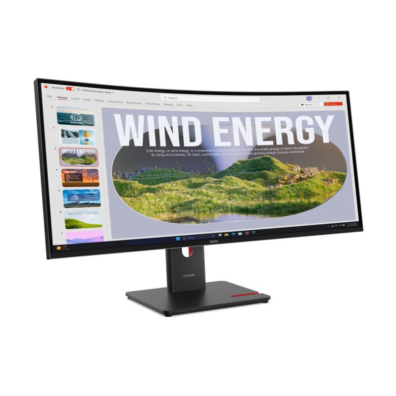 Detalle de Lenovo ThinkVision T34WD-40 34" WQHD 120Hz VA Curvo