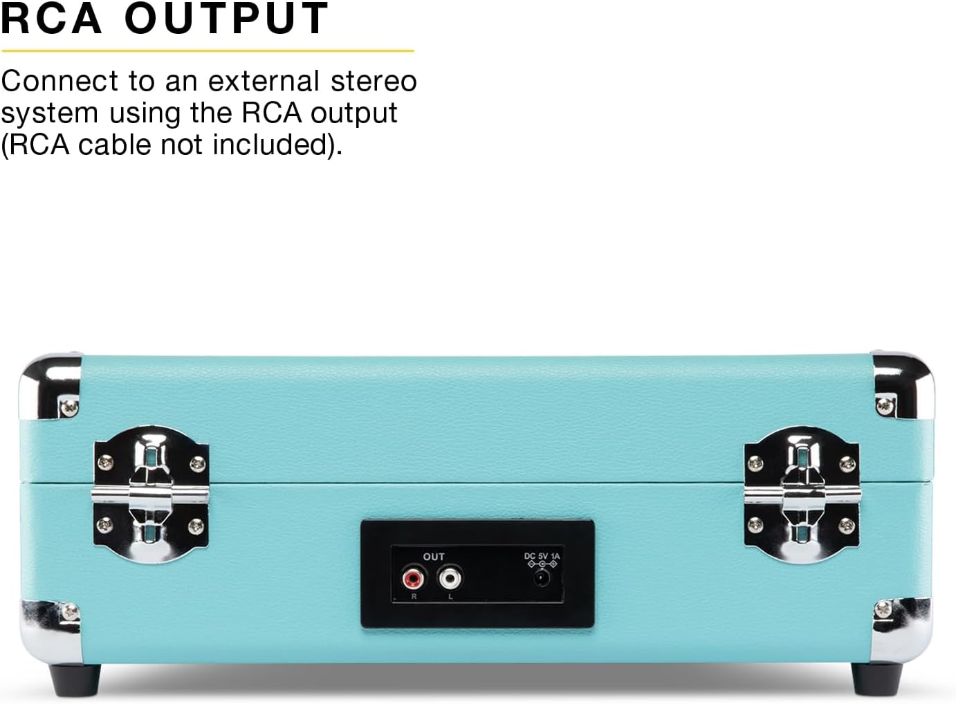 Thumbnail 6 de Victrola Journey II Bluetooth Suitcase Record Player in Turquoise