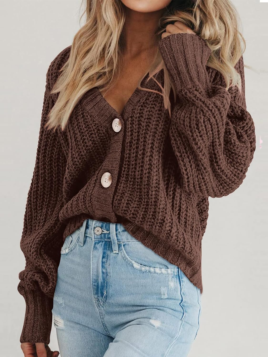 Thumbnail 2 de PRETTYGARDEN Women's Chunky Knit Open Front Cardigan