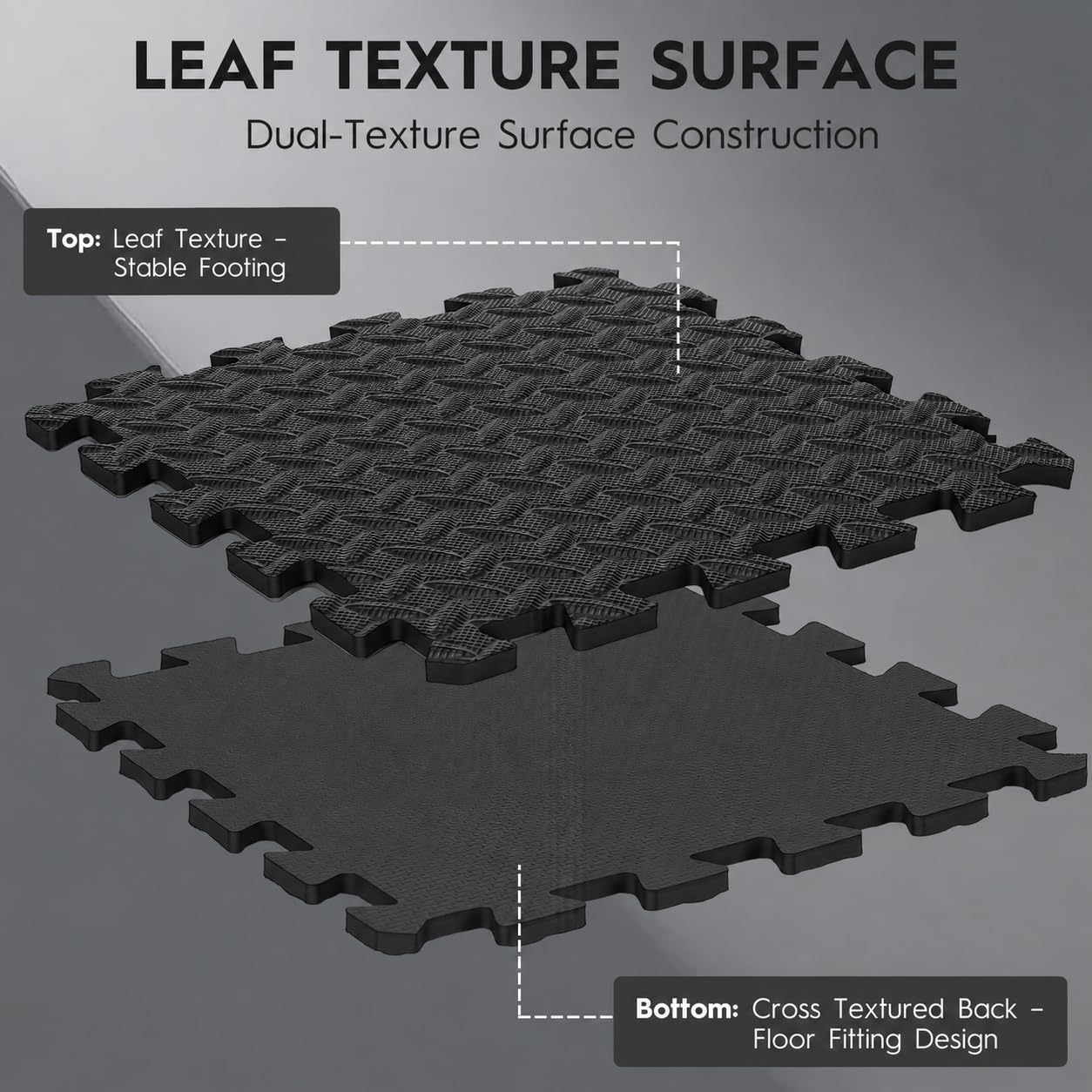 Thumbnail 2 de Haulcove 18pcs Puzzle Exercise Mat – 18 sq ft EVA Interlocking Foam Floor Tiles