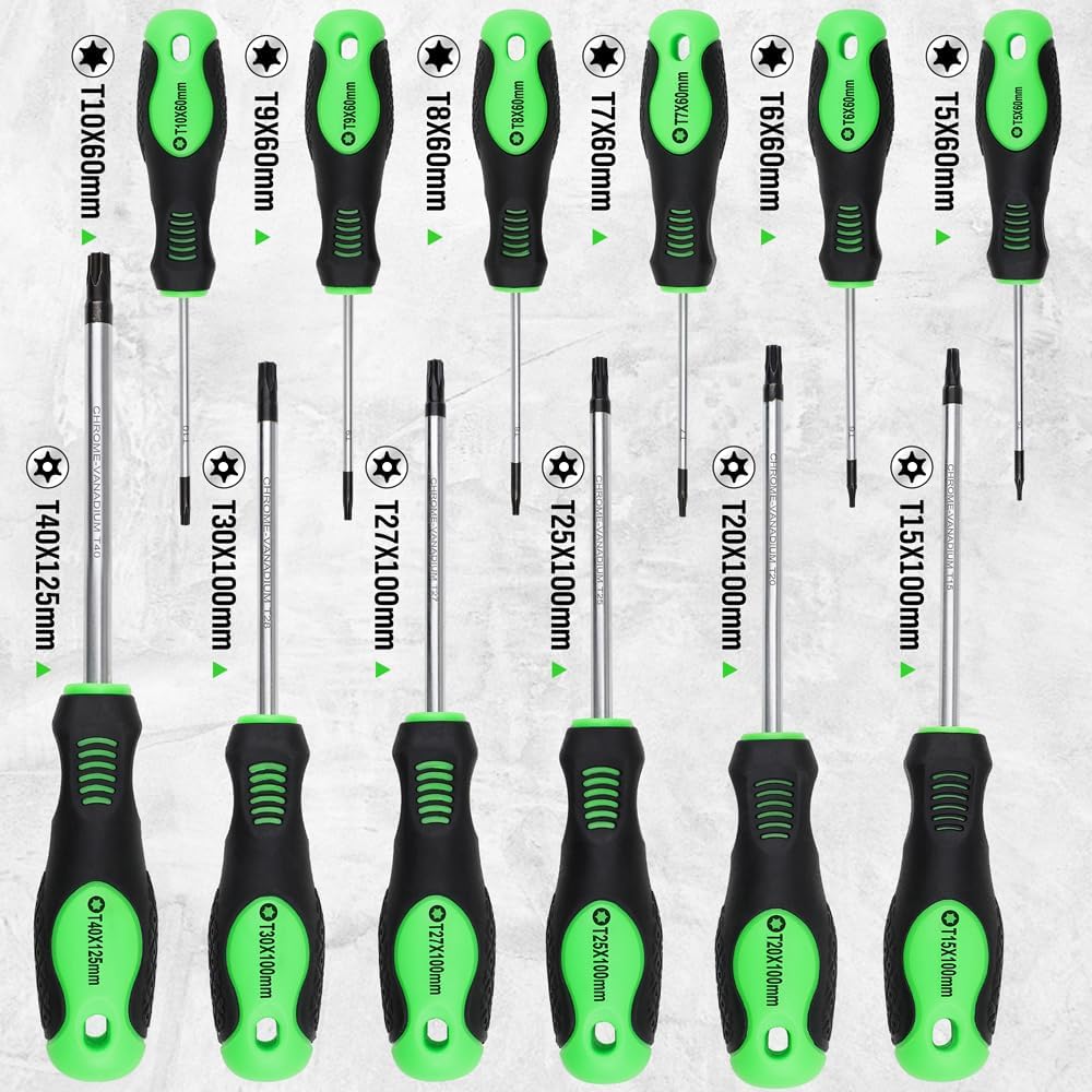 Thumbnail 1 de SWANLAKE Magnetic Torx Screwdriver Set – 13 Pieces (T5 to T40)