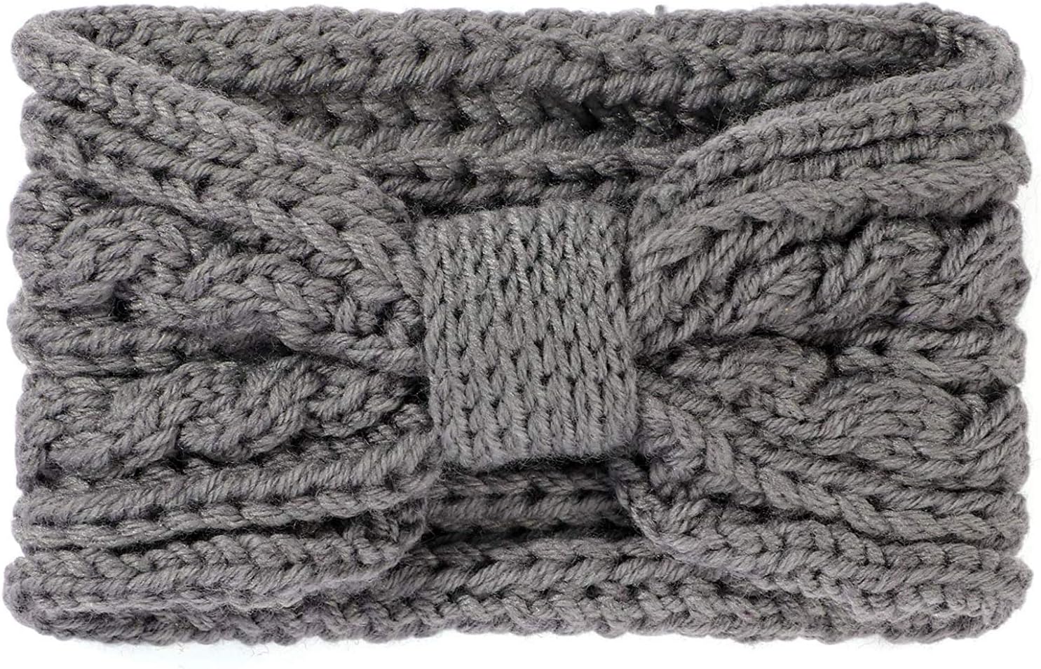 Detalle de DRESHOW Stirnbänder Damen Winter-Set (4 Stück) aus 100% Acrylwolle mit Turban-Style