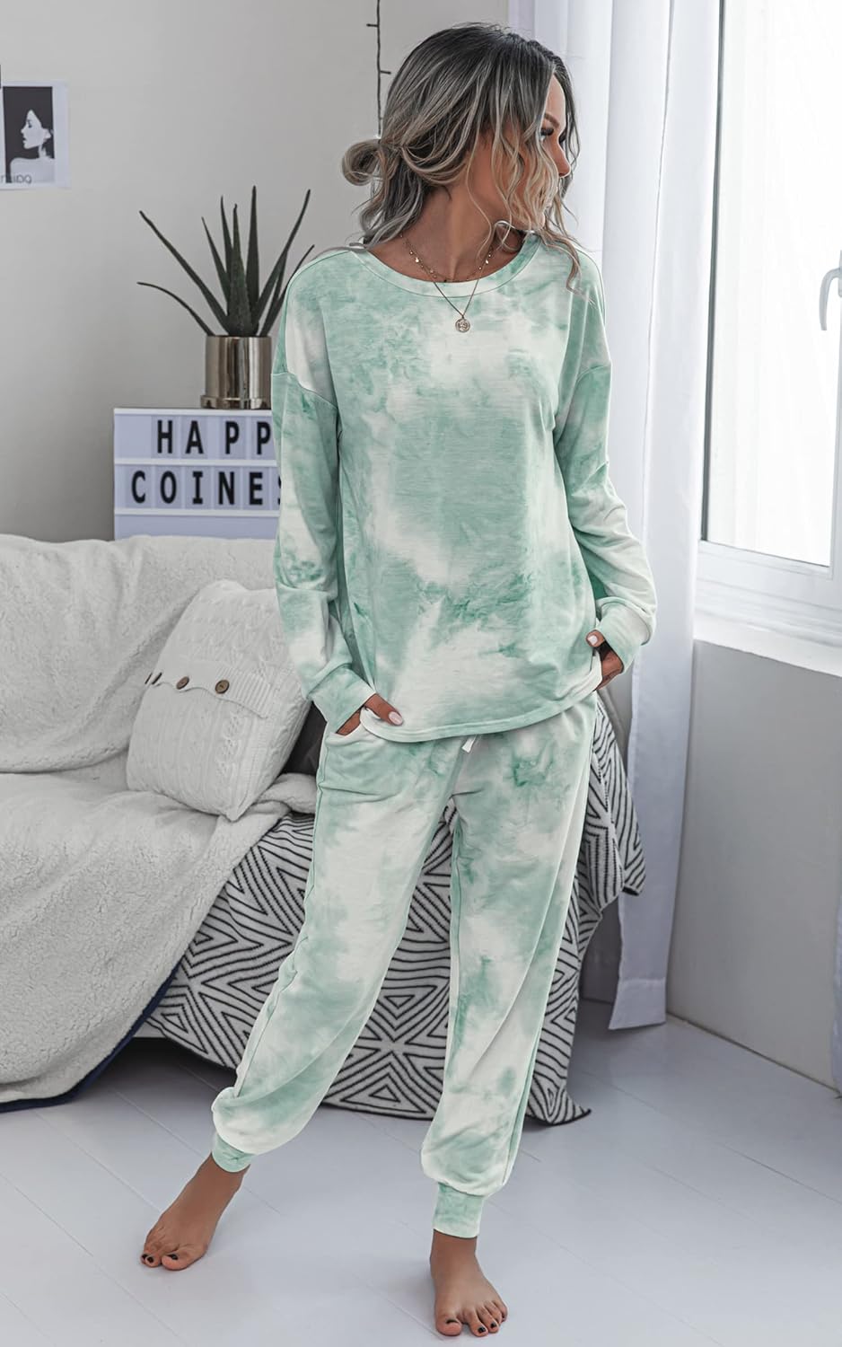 Thumbnail 1 de ASOMI Pyjama Damen Tie Dye Set