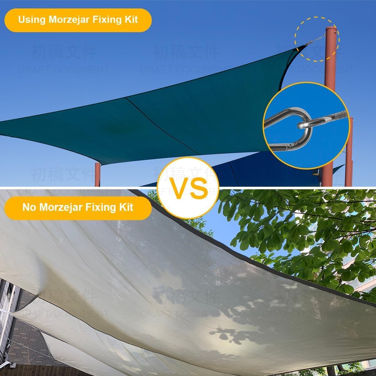 Thumbnail 3 de Morzejar Sonnensegel Befestigung Set M6 (Edelstahl 304) für Dreieck & Quadrat