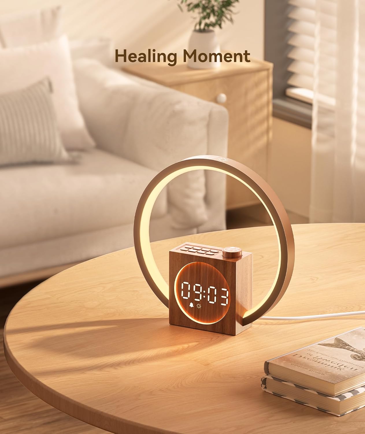 Thumbnail 6 de Dreamegg Sunrise Alarm Clock with gradual wake-up light, white noise and 12 colour modes (white)
