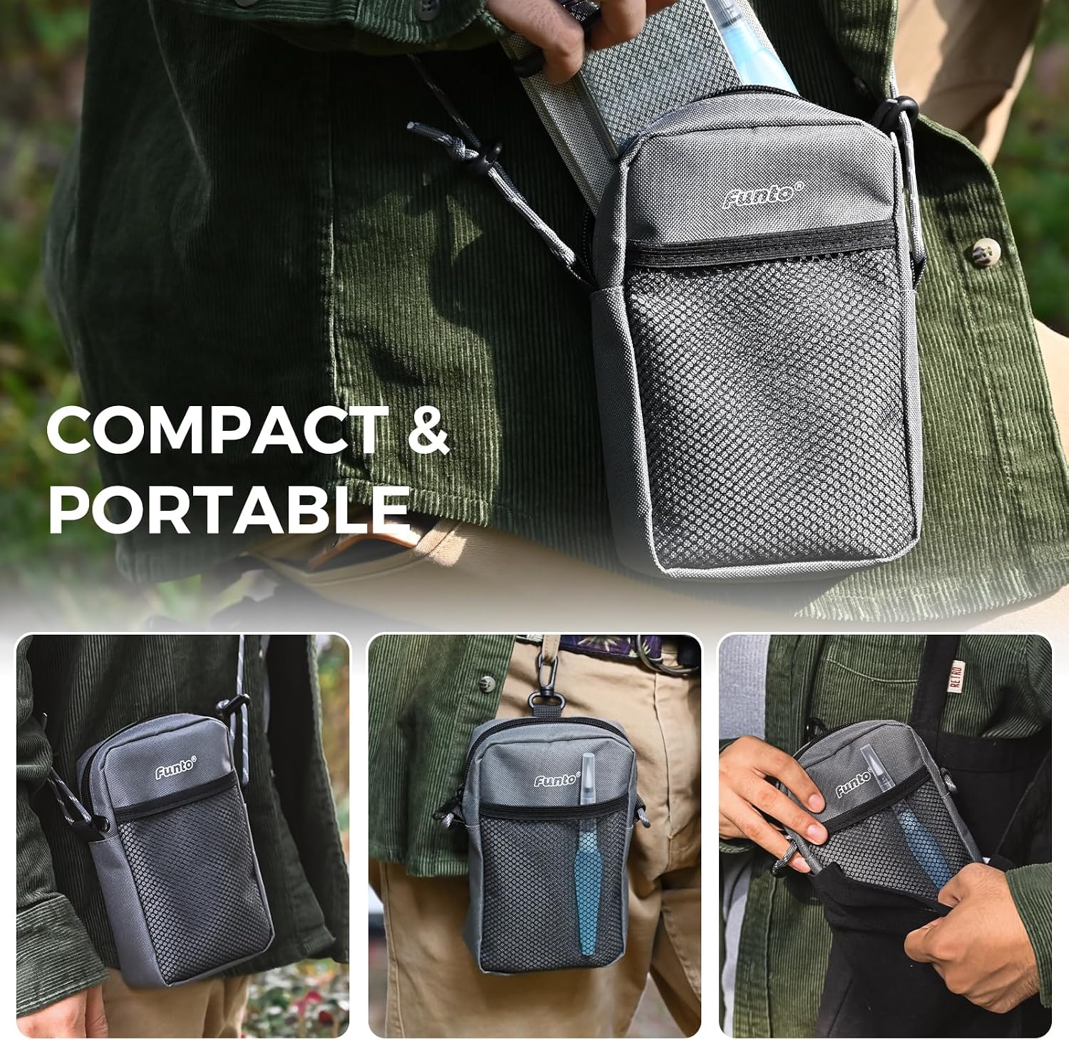 Thumbnail 4 de Funto Mini Wasserfarben-Set All-In-One 24-Farben Premium Pocket Reise-Malset mit Crossbody-Tasche & Tagebuch