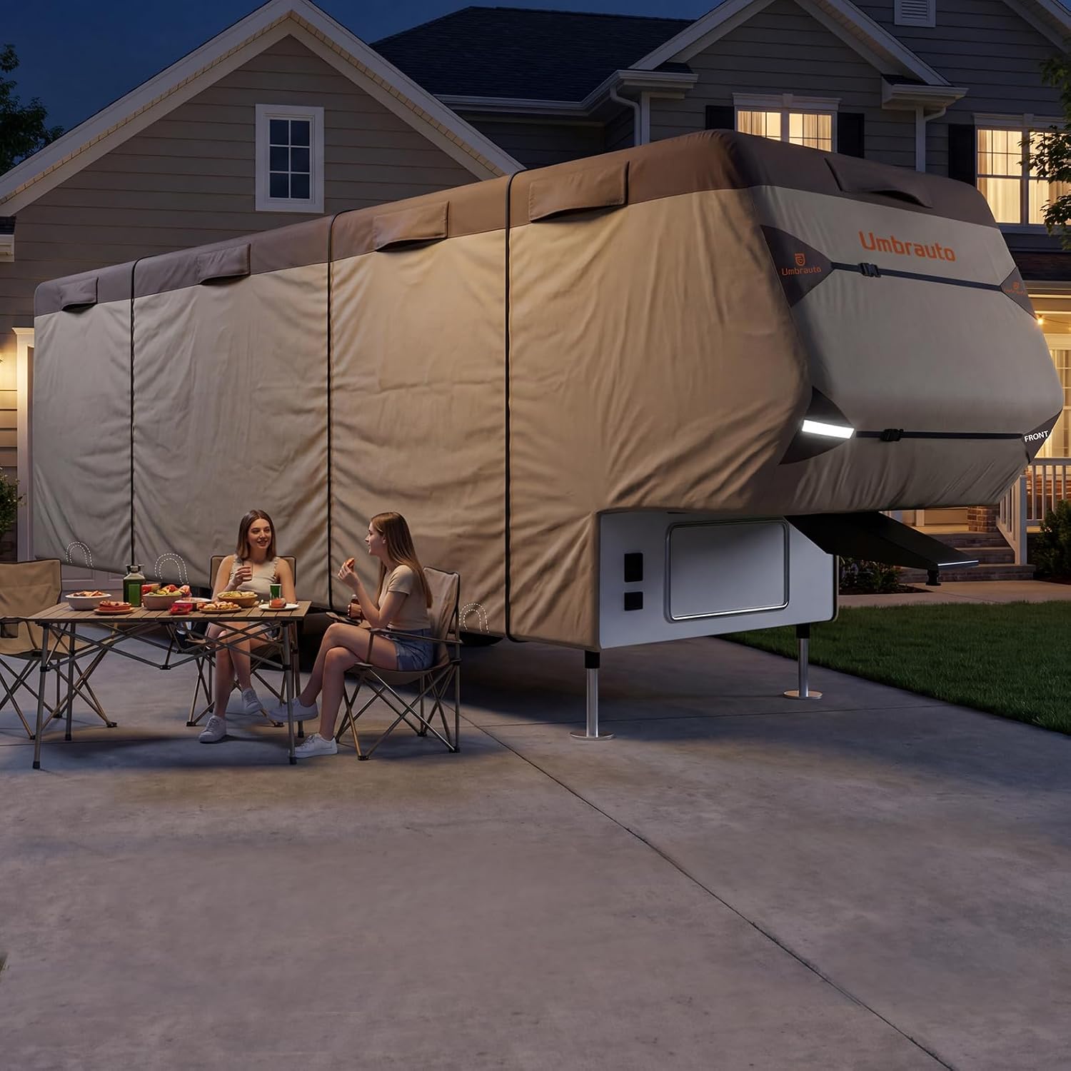 Thumbnail 4 de Umbrauto 5th Wheel RV Cover 40'–44' | Upgraded 9-Layer Top Waterproof & Windproof