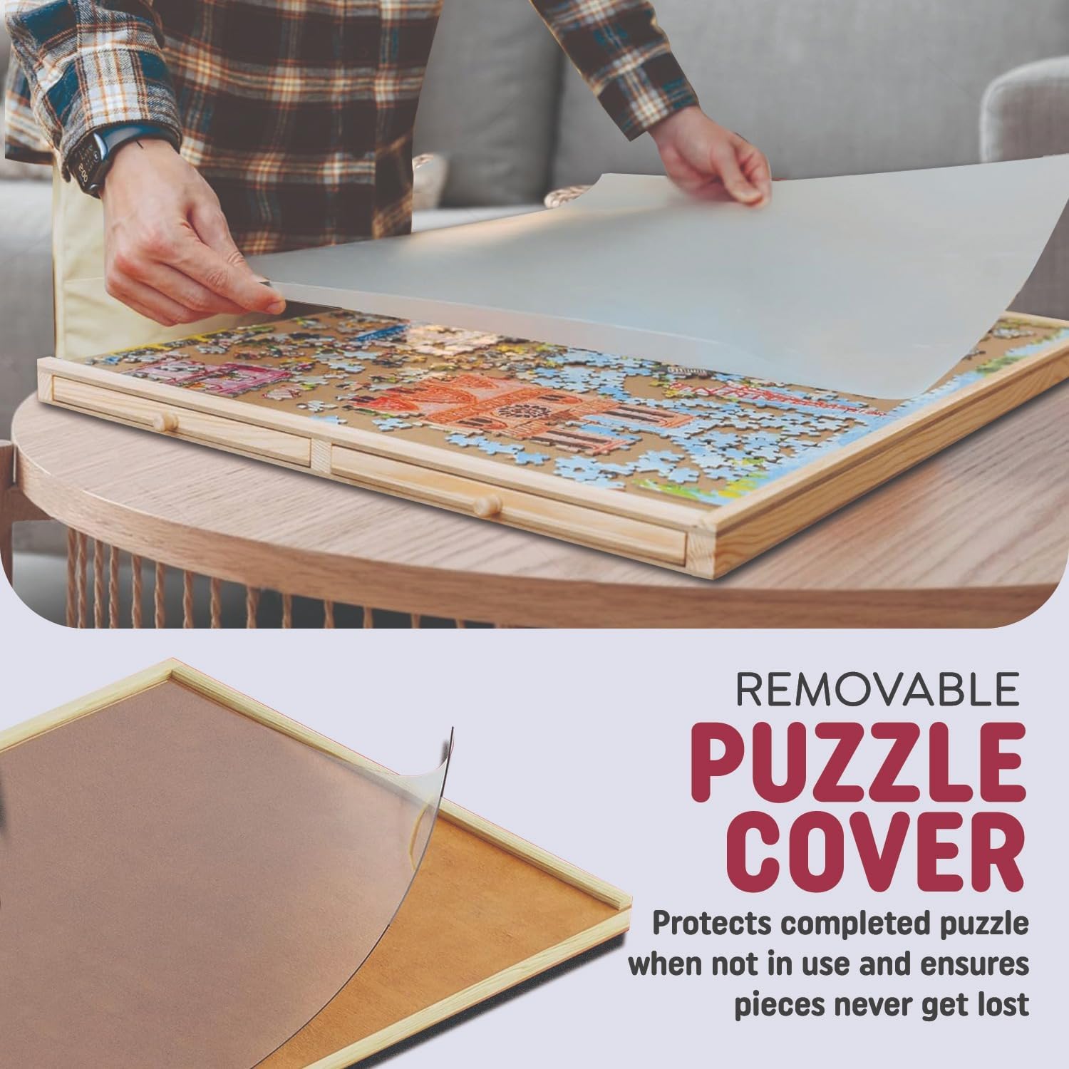 Detalle de 1000 Piece Rotating Puzzle Board 30" x 22" 🧩