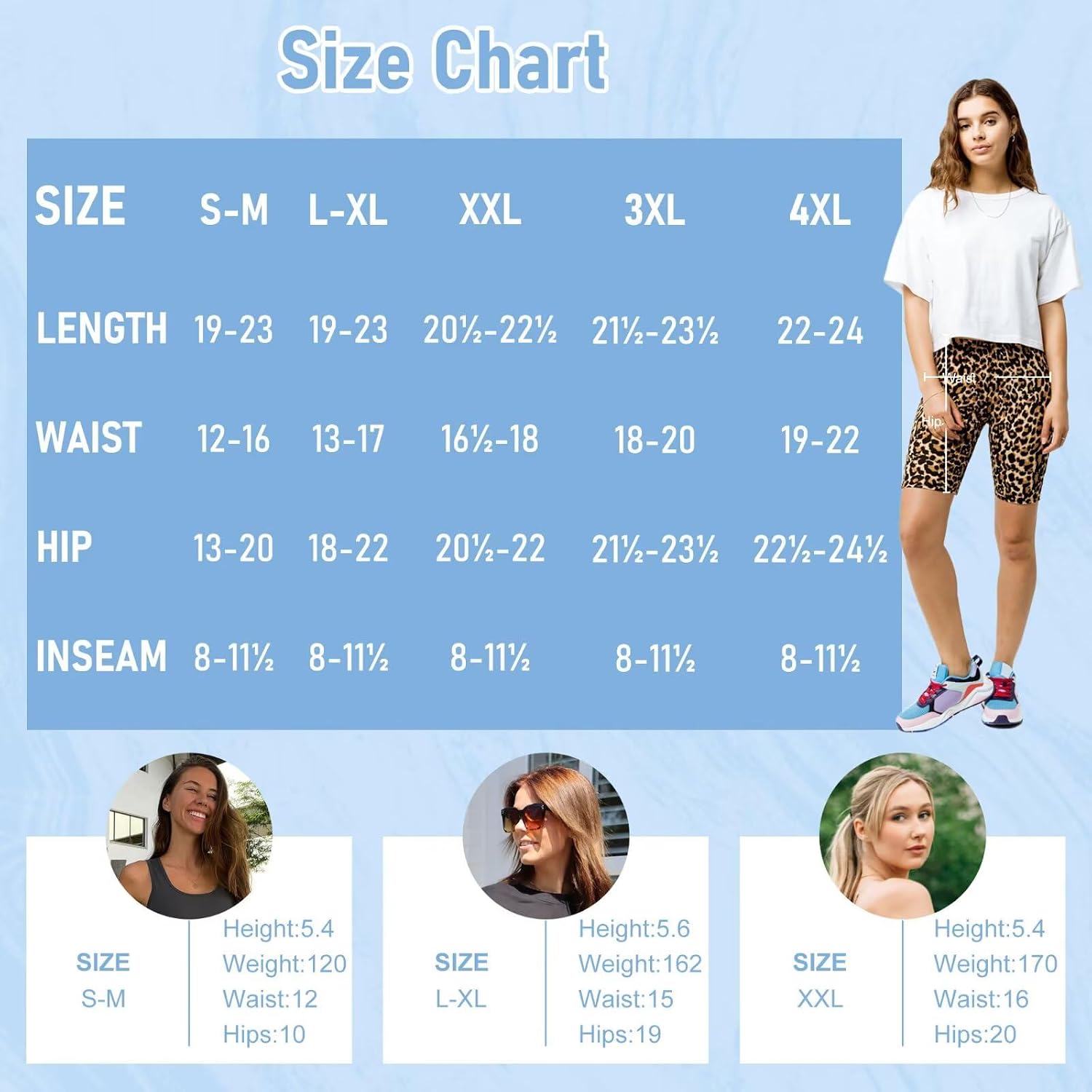 Detalle de 5 Pack Biker Shorts with Pockets for Women – 5"/8" High Waist Spandex Workout