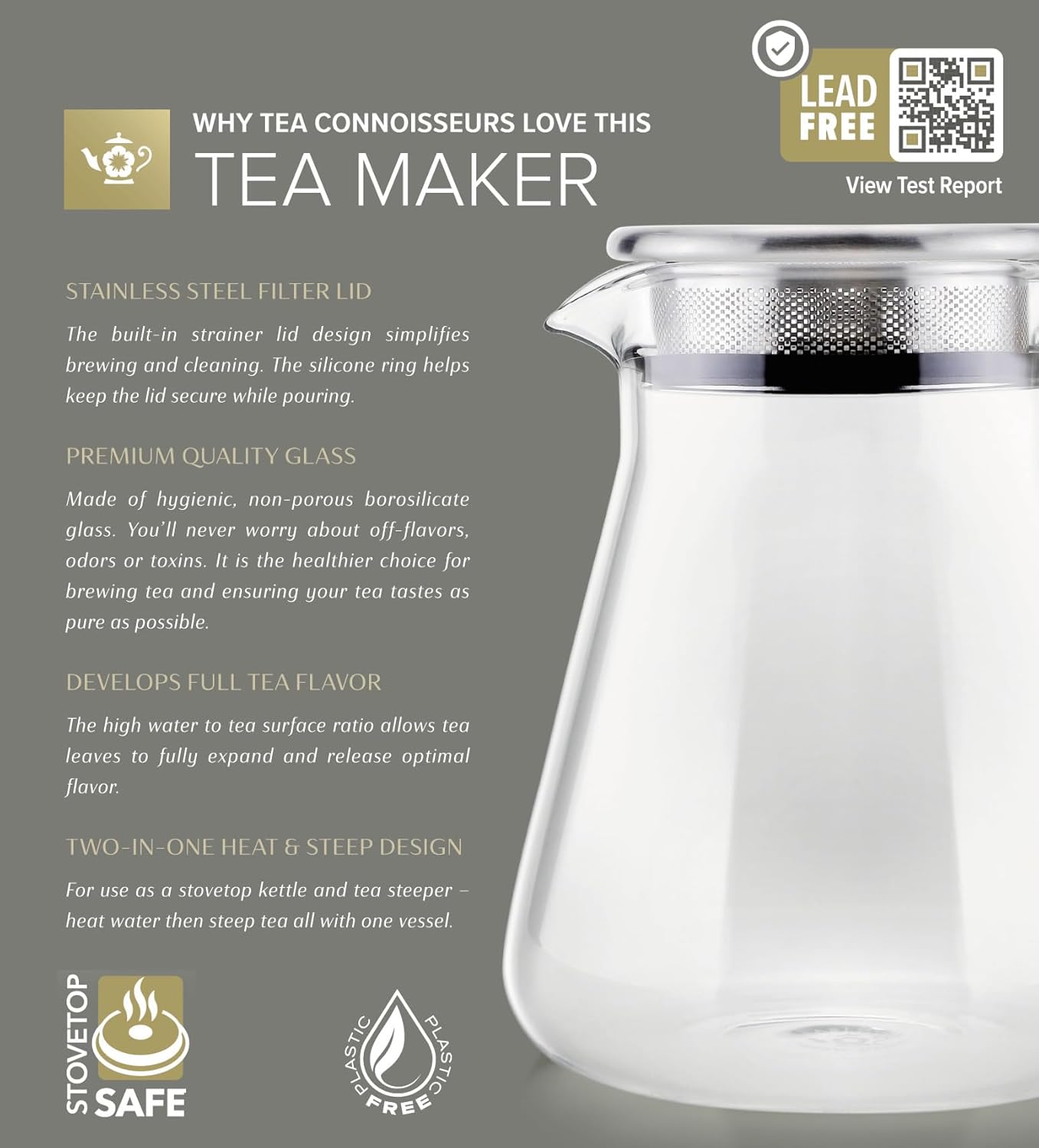 Detalle de Teabloom One-Touch Tea Maker 40 oz teapot ๐ต