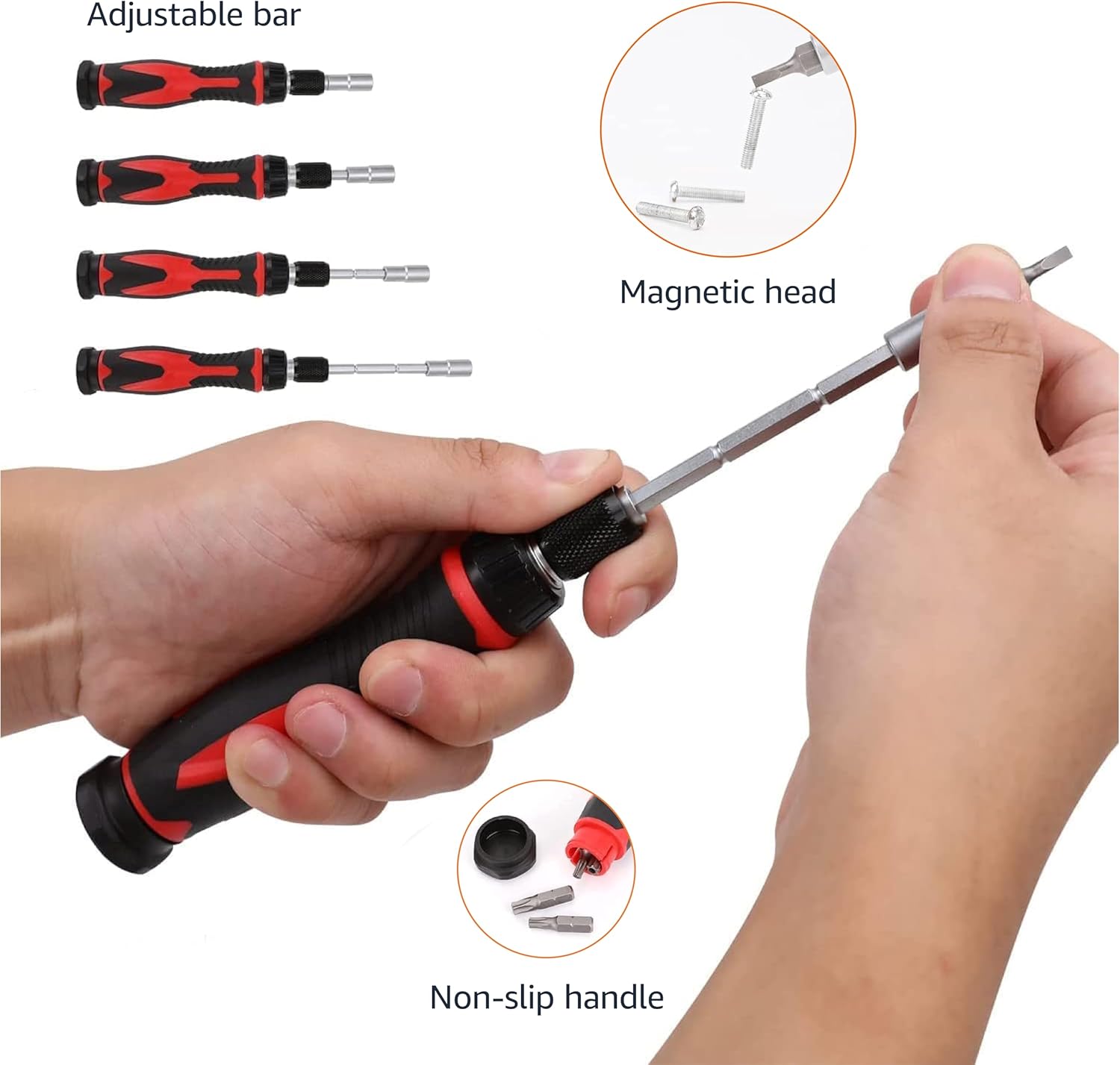Thumbnail 1 de Amazon Basics Magnetic Ratcheting Wrench and Electronics Precision Screwdriver Set (73‑Piece)