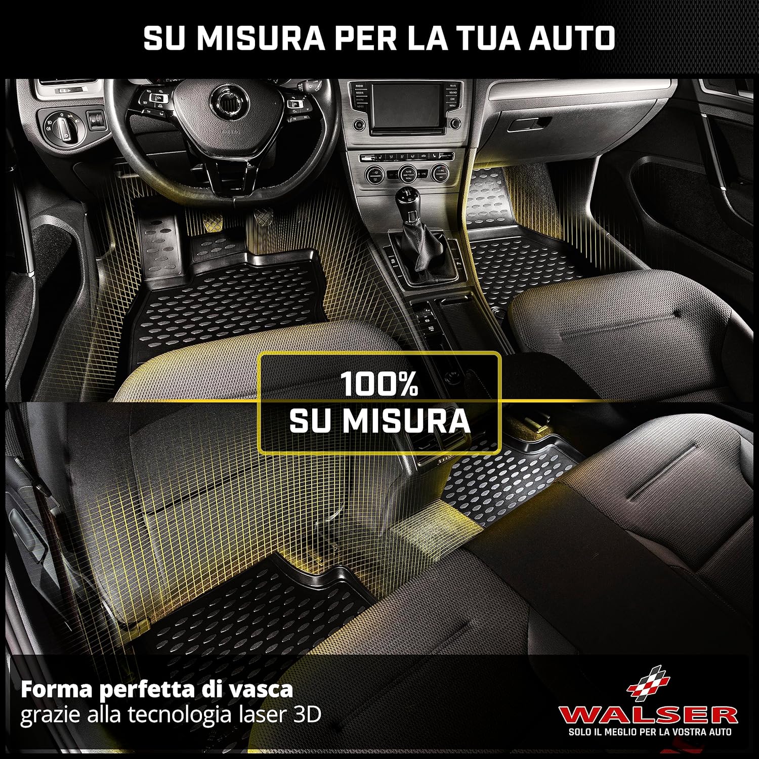 Thumbnail 2 de Walser tappetini in gomma XTR su misura per Audi Q3 (F3B) 07/2018-2025 e Q3 Sportback (F3N) 06/2019-2025