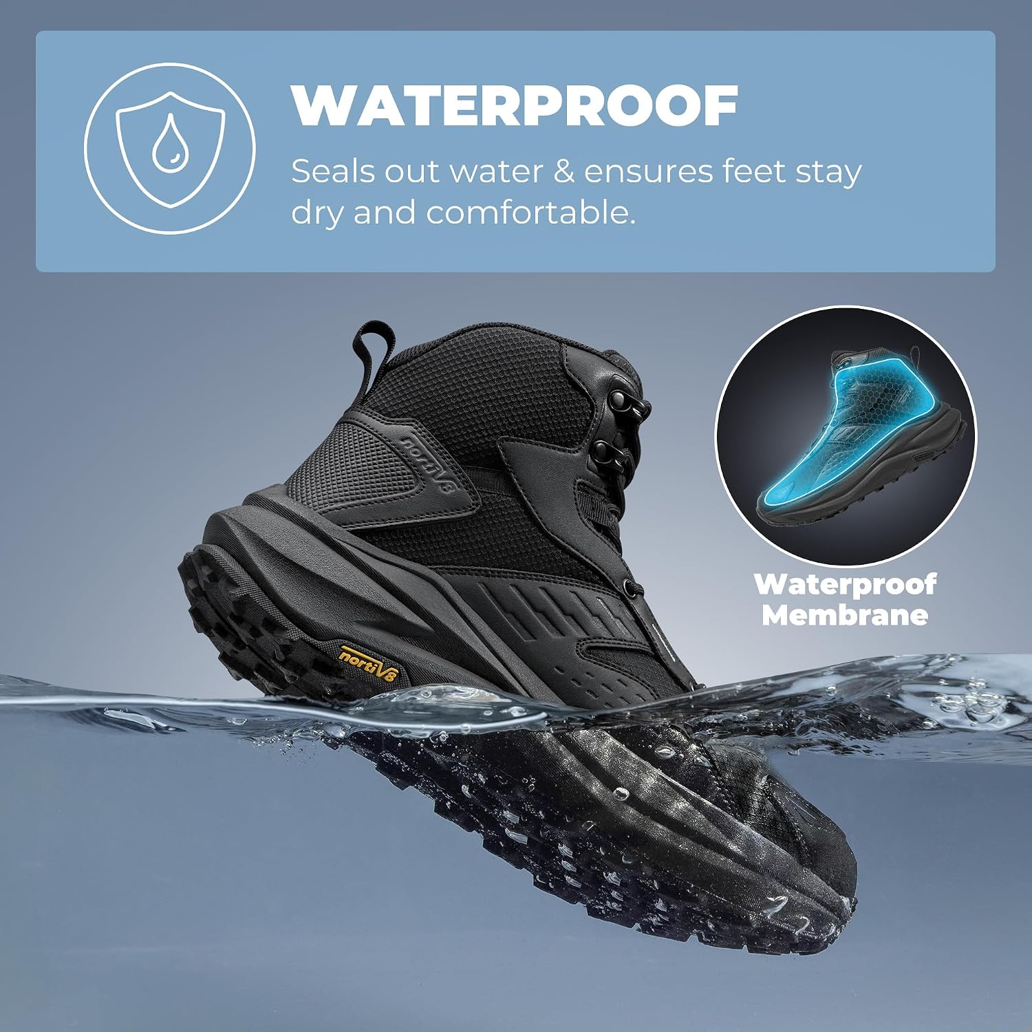 Detalle 2 de NORTIV 8 scarponi trekking con punta larga