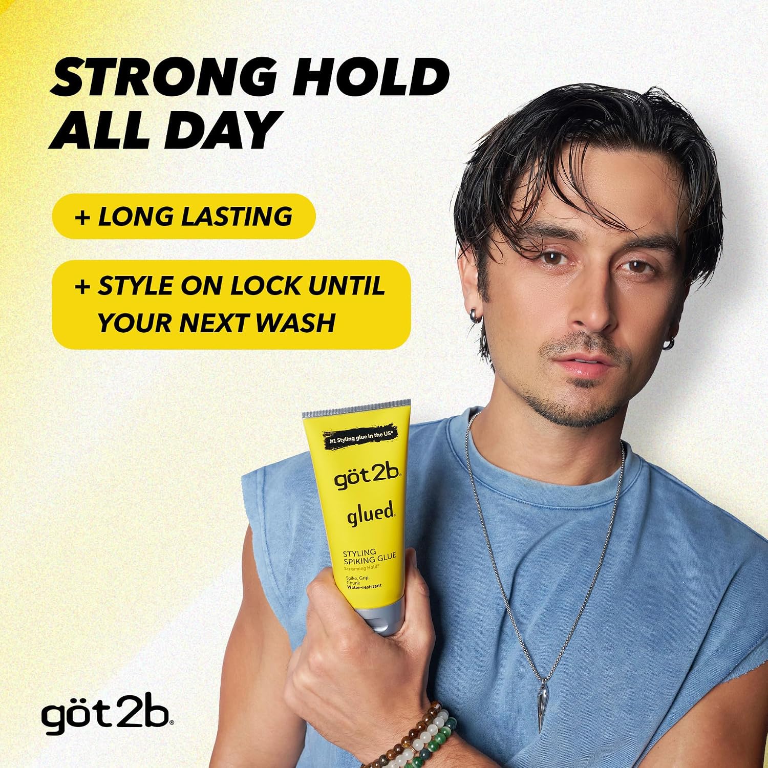 Thumbnail 2 de Got2B MELARQT Glued Styling Spiking Hair Gel, Water-Resistant Hold
