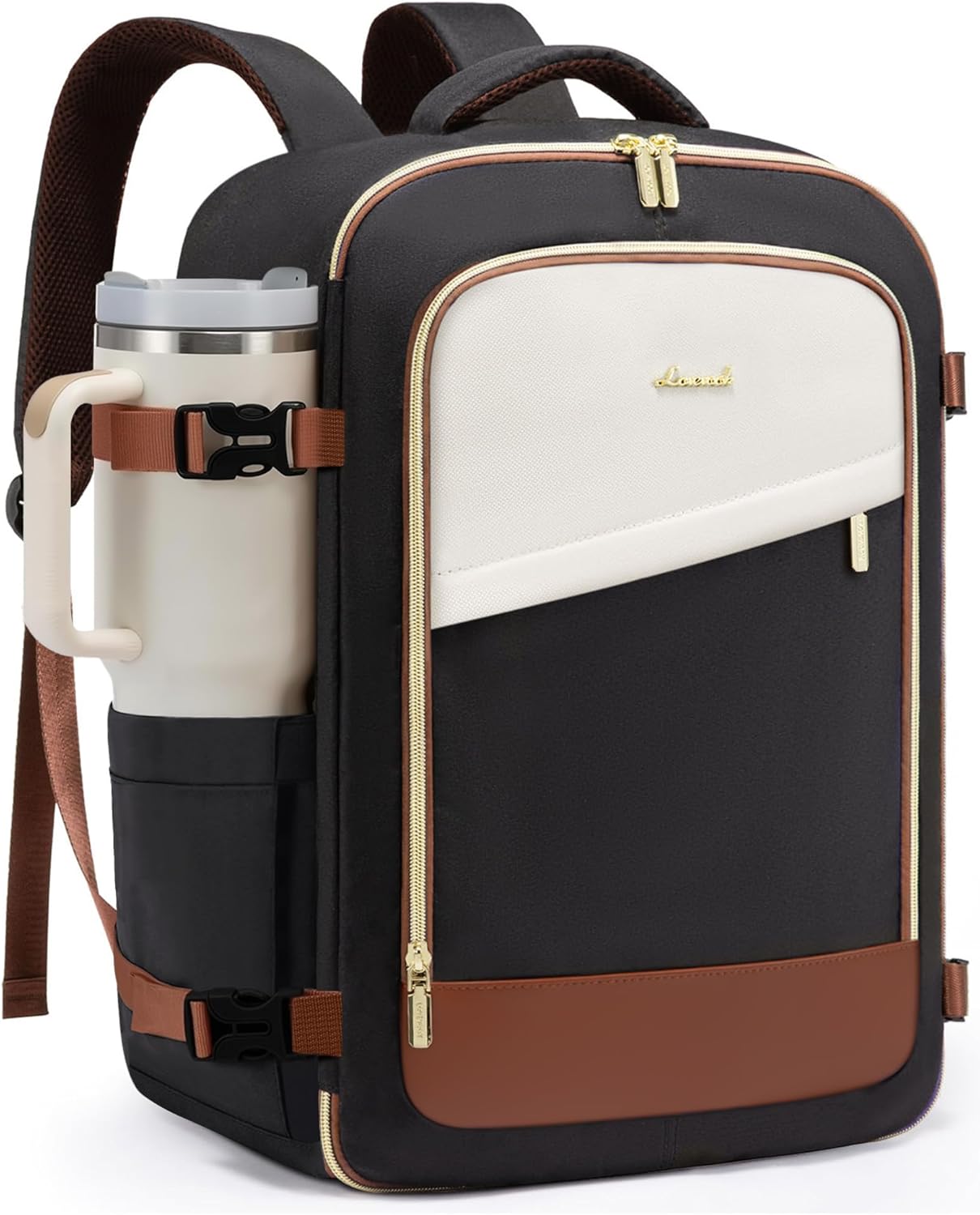 Detalle de LOVEVOOK Ryanair Handgepäck 45x36x20 – 32L Reise-Rucksack mit 180°-Öffnung