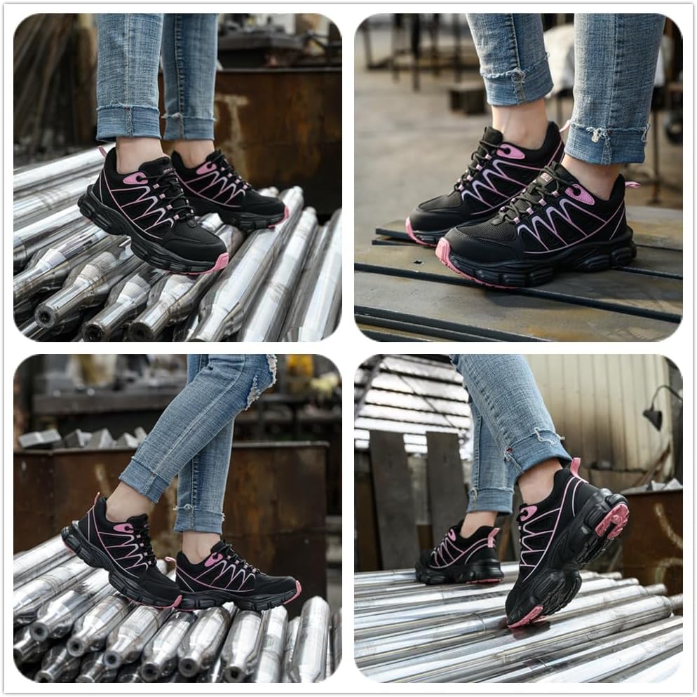 Detalle 2 de Safety Trainers for Women – Steel Toe Cap, Lightweight, Breathable and Puncture-Resistant