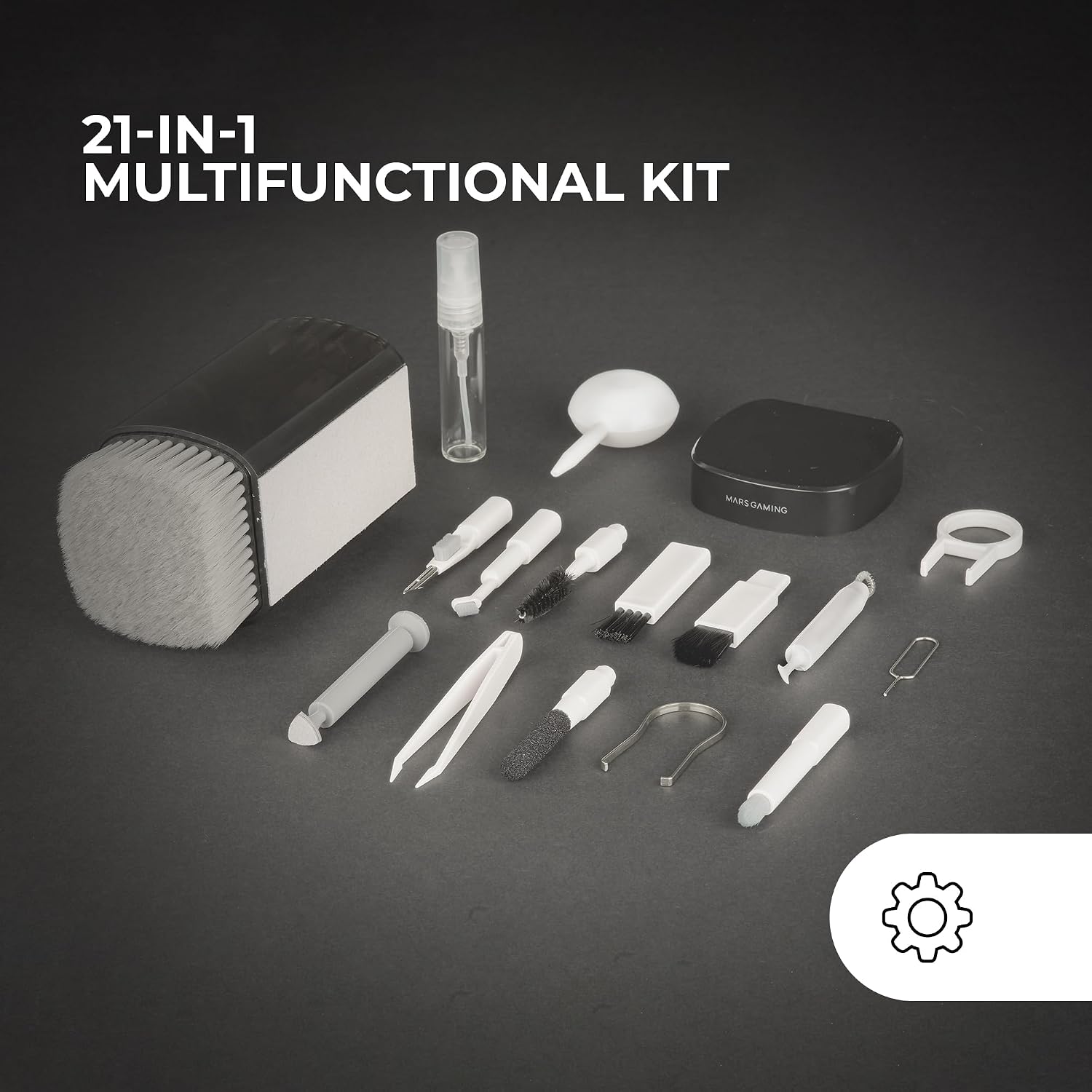 Thumbnail 1 de Mars Gaming MA-KIT 21-in-1 Electronics Cleaning Kit with Brushes and Pullers