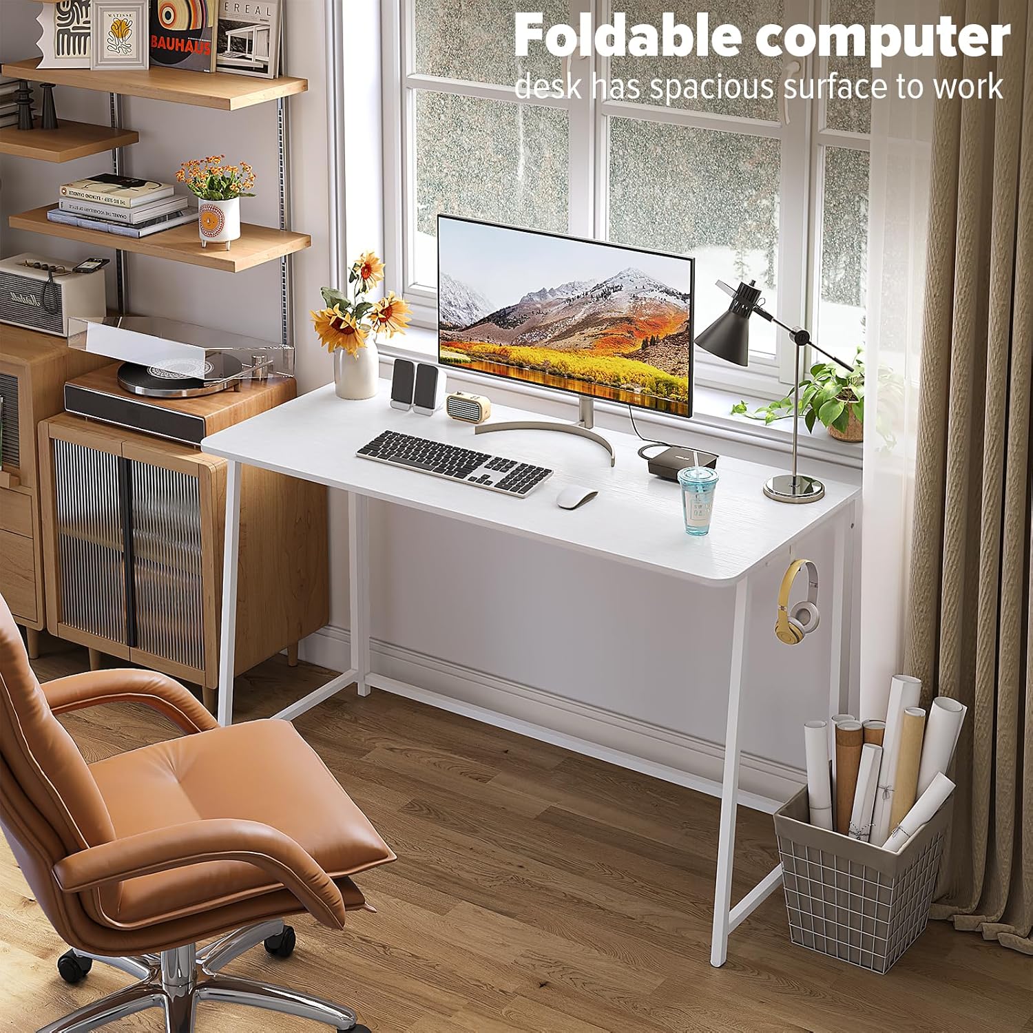 Thumbnail 2 de WOHOMO Folding Desk 120cm folding computer desk