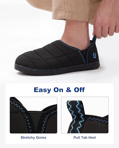 Thumbnail 5 de LongBay Men's Two-Tone Slippers with Comfy Memory Foam Non-Slip Indoor Outdoor House Shoes