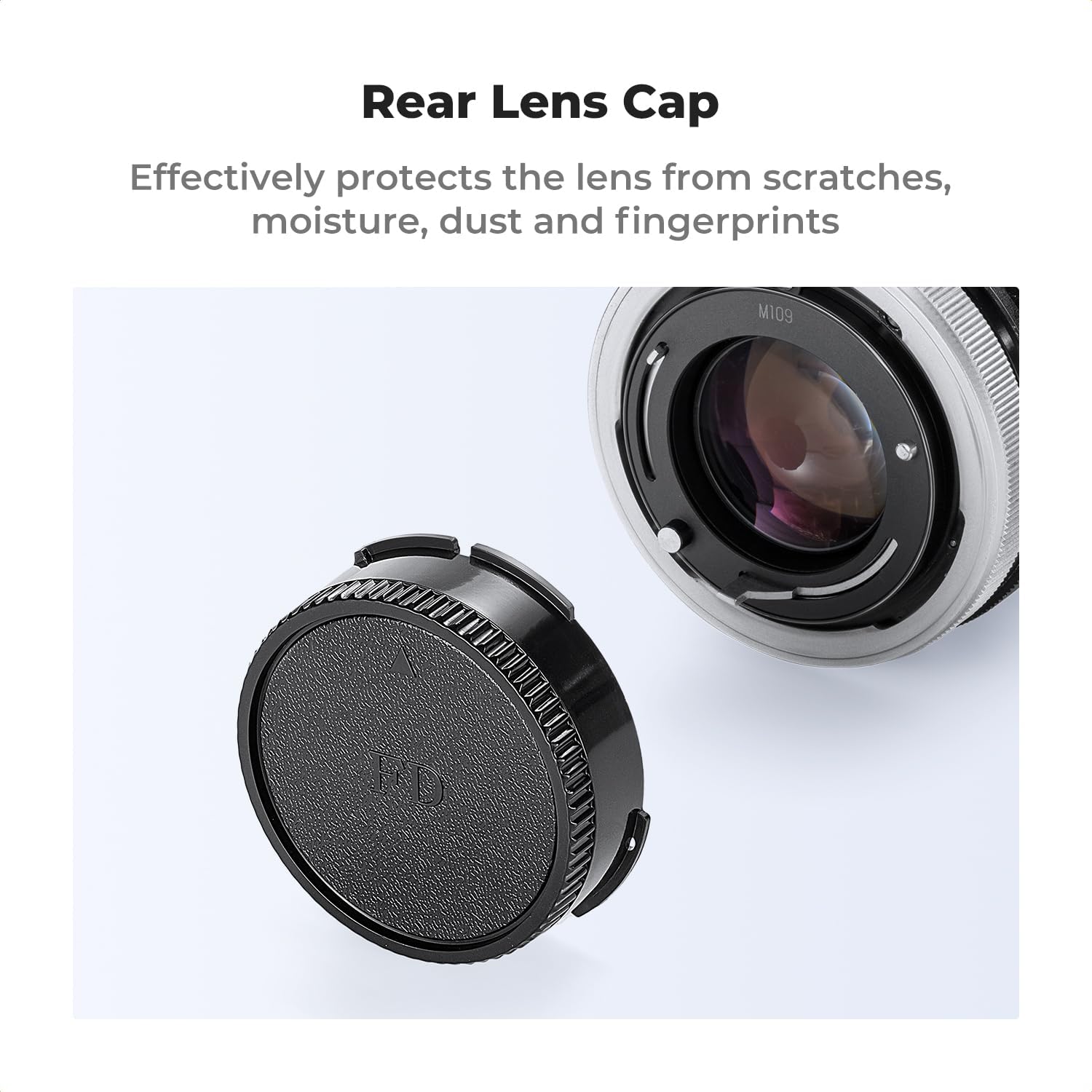 Detalle de K&F Concept Front and Rear Cap for Canon FD