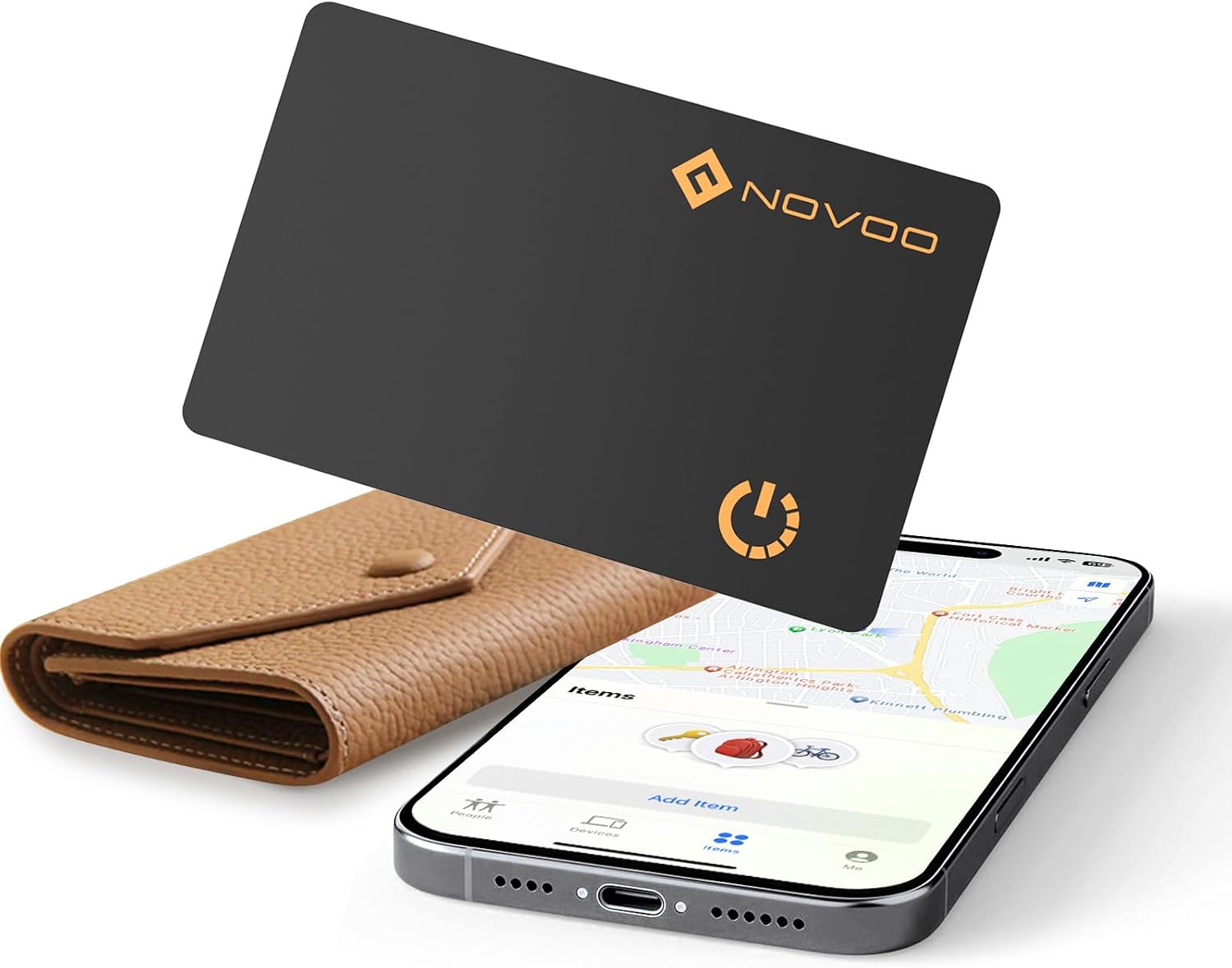 Detalle de NOVOO Slim SmartCard Wallet Tracker 6-Year Battery