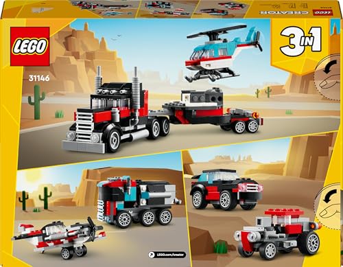 Thumbnail 11 de LEGO Creator 3in1 Flatbed Truck with Helicopter (31146)