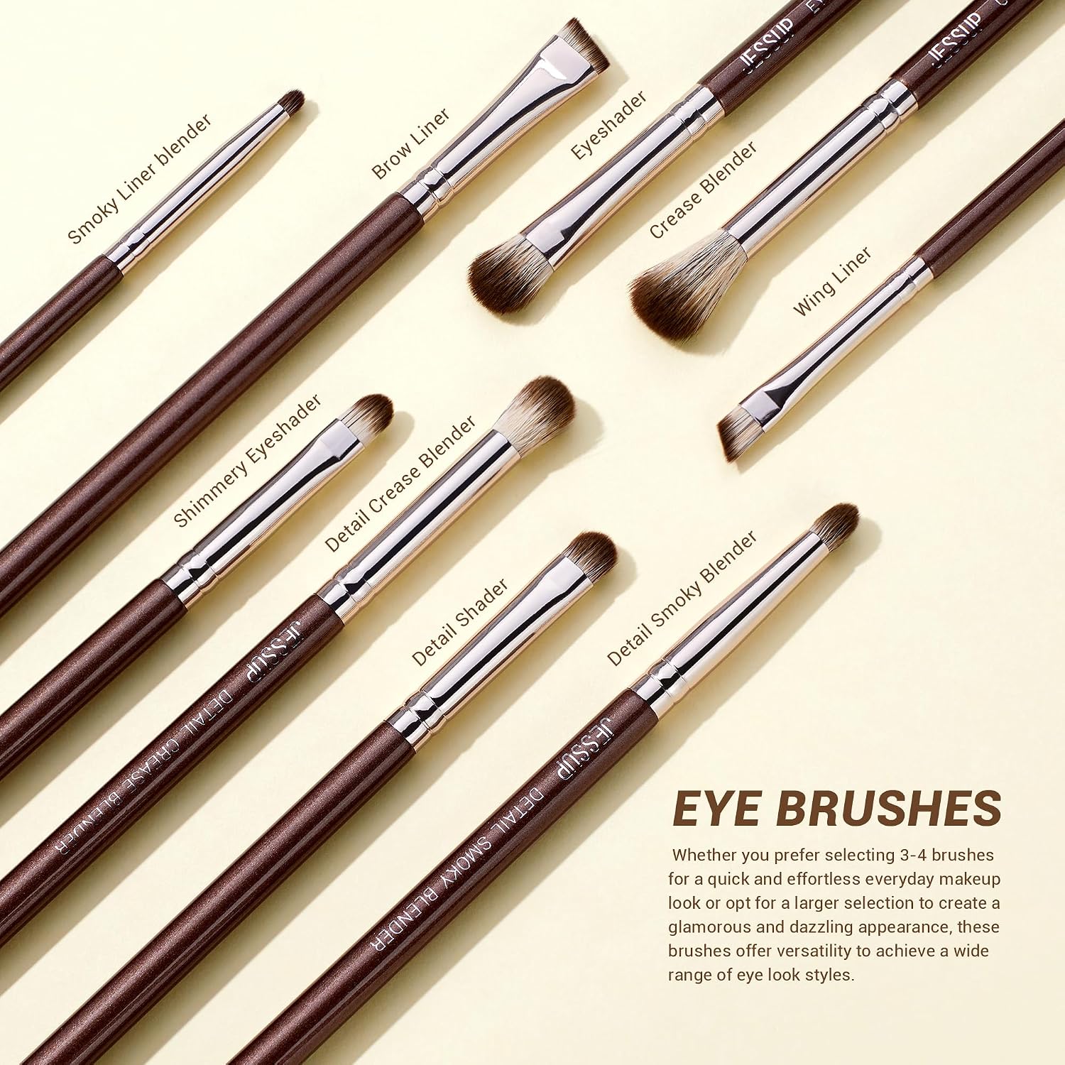 Thumbnail 4 de Jessup set de 15 pinceaux de maquillage marron (T498) : teint, yeux et finitions