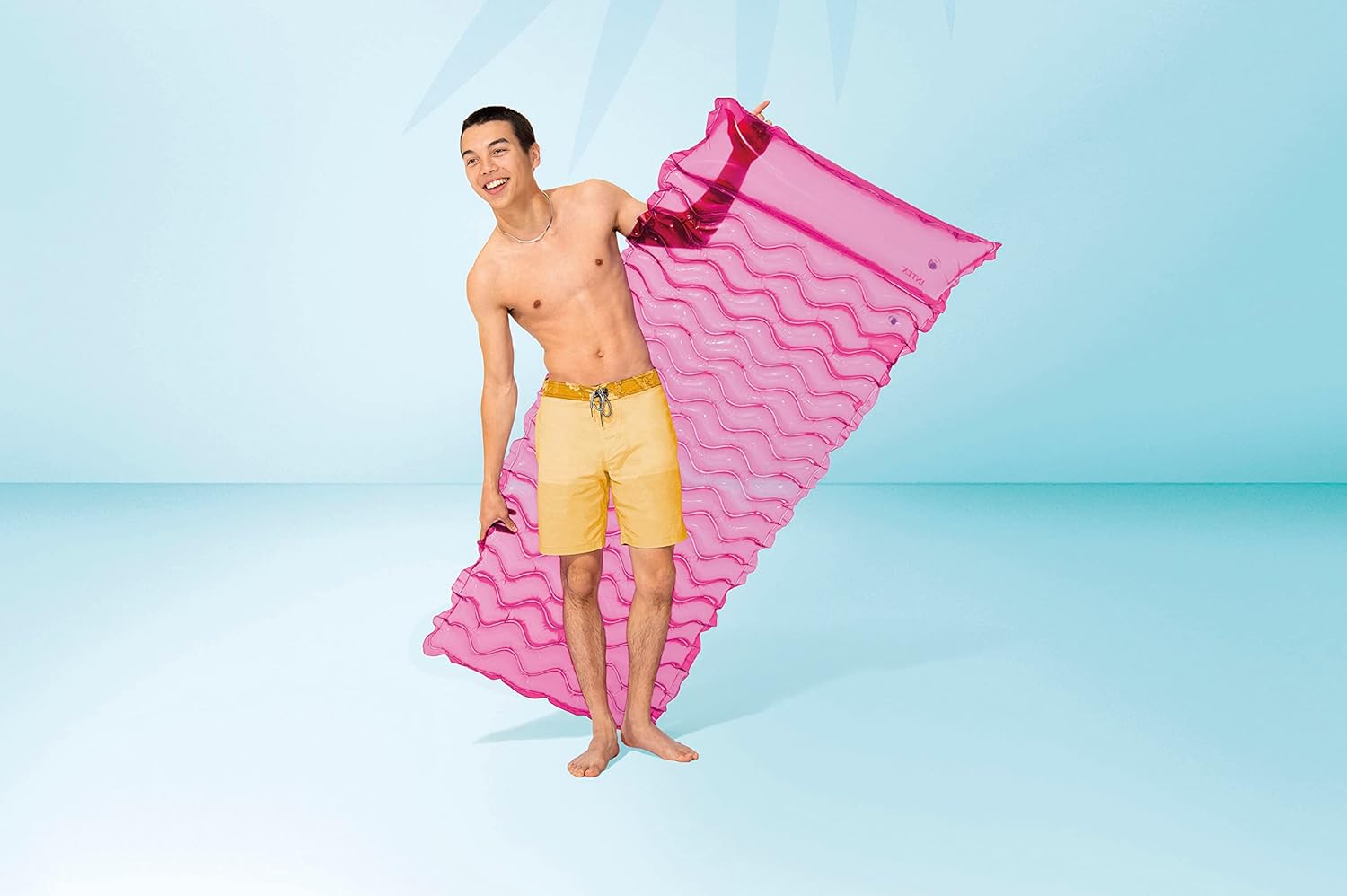 Detalle de Intex Tote-n-Float Wave Mats – Luftmatratze 229 x 86 cm, Farblich sortiert (58807EU)