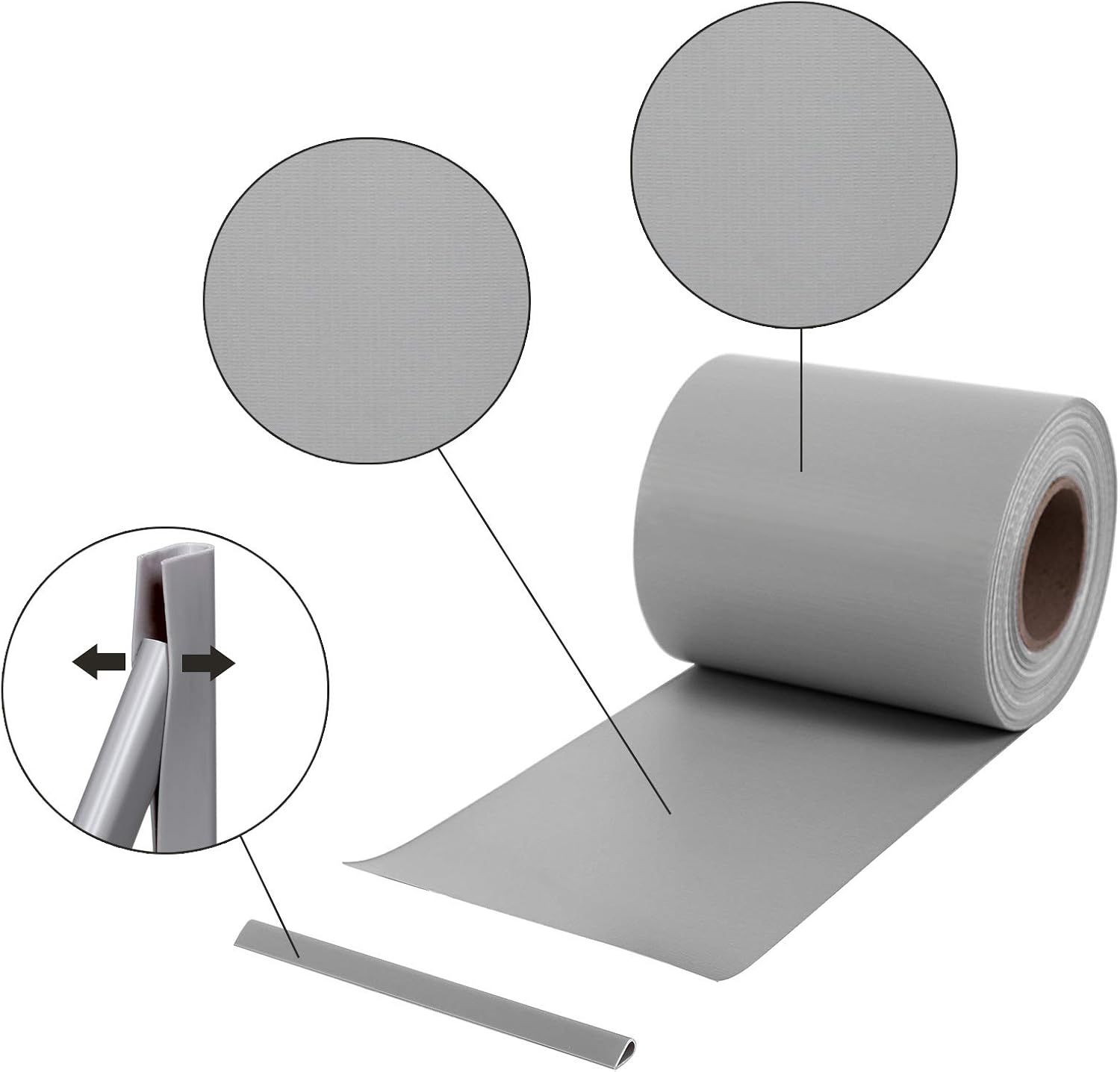 Thumbnail 6 de SONGMICS Strisce Privacy in PVC GPJ040Q: pellicola per recinzione 40 m x 19 cm, grigio chiaro, spessa e opaca con 25 clip