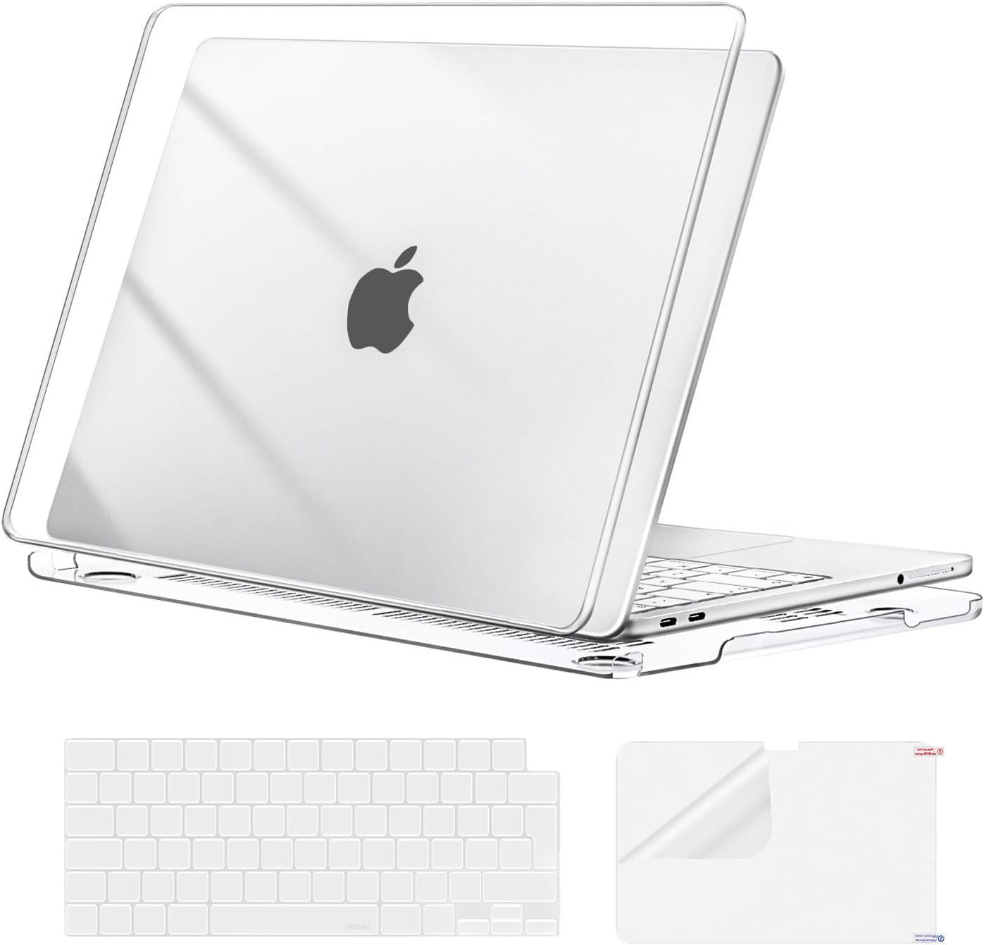 Detalle de MOSISO Hülle für MacBook Neo 13 Zoll A3404 (2026) mit A18 Pro Chip – Ultradünne, transparente Hartschale inklusive Tastatur-- und Displayschutz