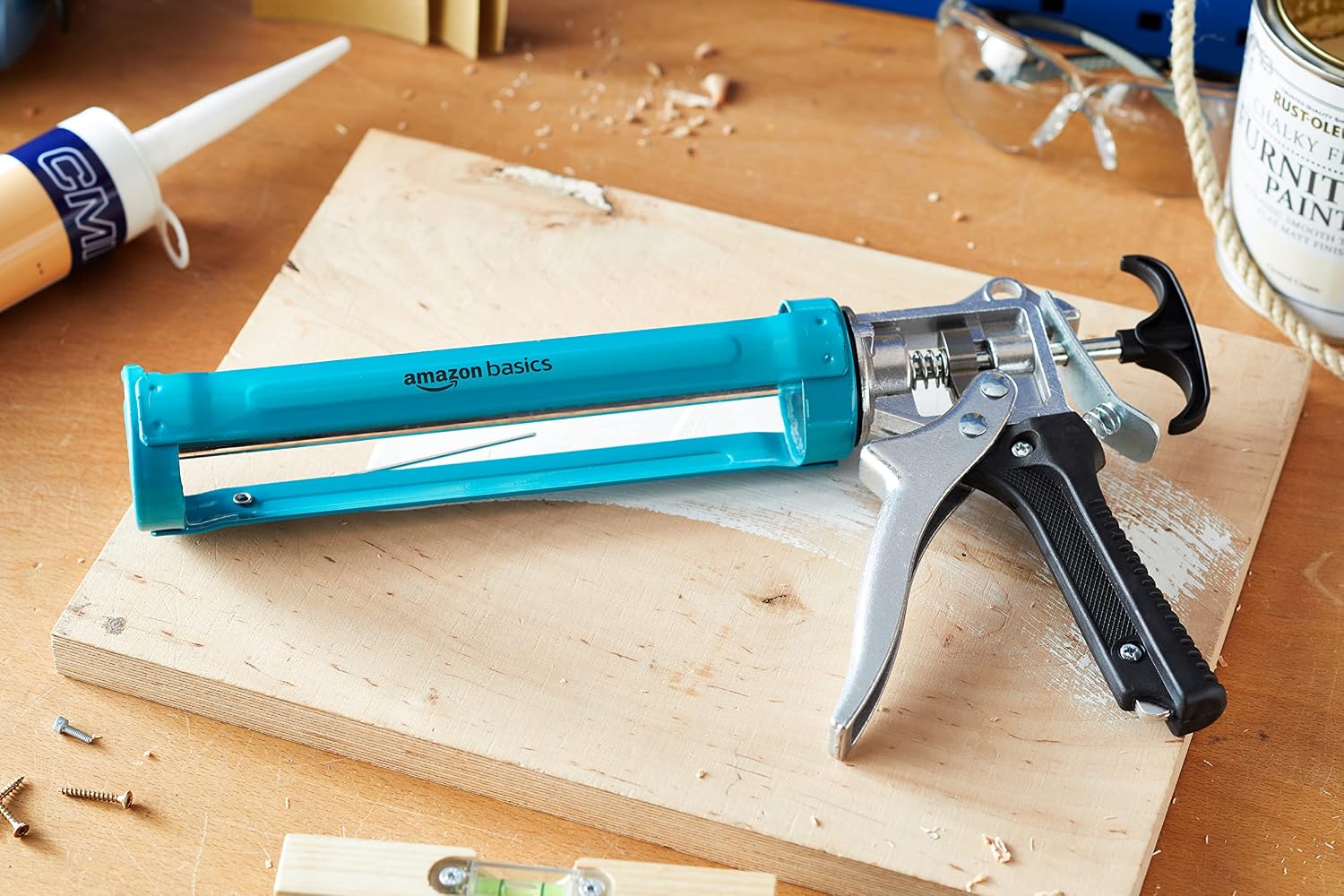 Thumbnail 6 de Amazon Basics Pistolet à calfeutrer robuste pour mastic – 310 ml, 12:1, poignée en aluminium