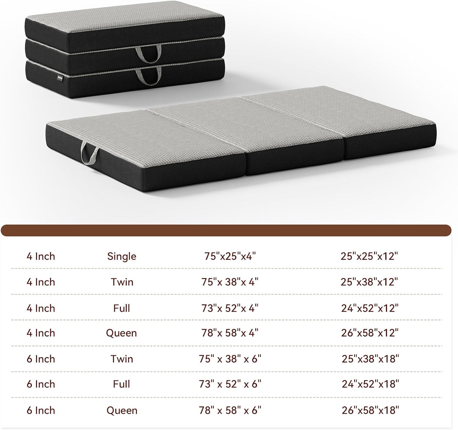 Thumbnail 4 de ROXGOX Trifold Memory Foam 6 Inch