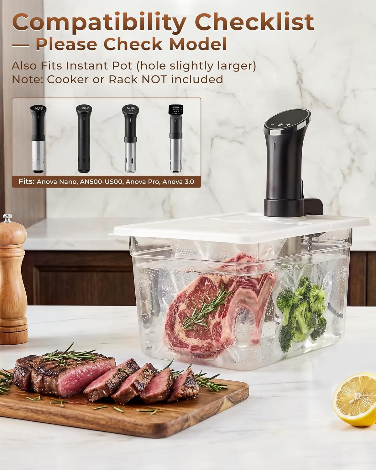 Detalle 2 de EVERIE EVC-12 sous vide container 12 Quart 🍲