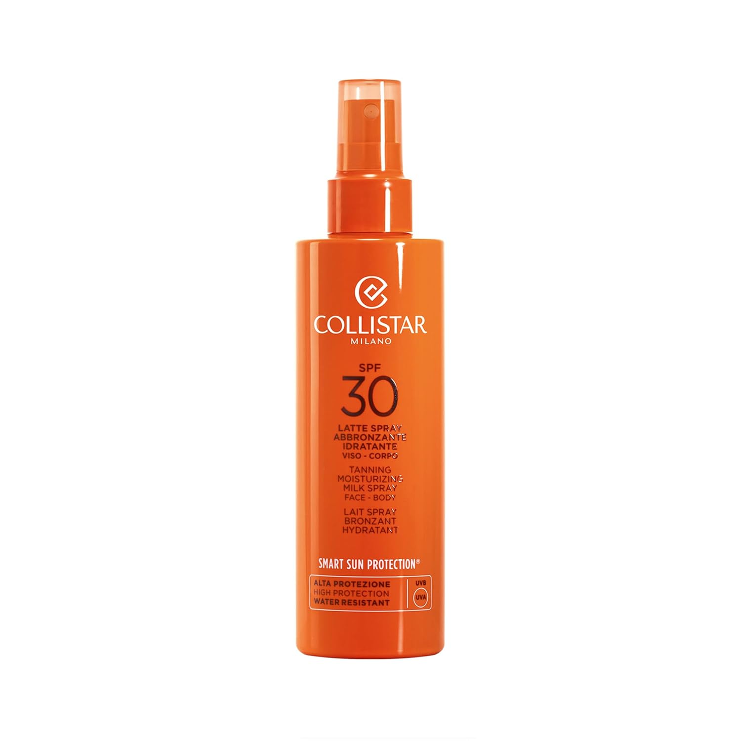 Detalle de Collistar Spray-Bräunungsmilch mit LSF 30 (200 ml) – wasserfester Sonnenschutz für Gesicht & Körper