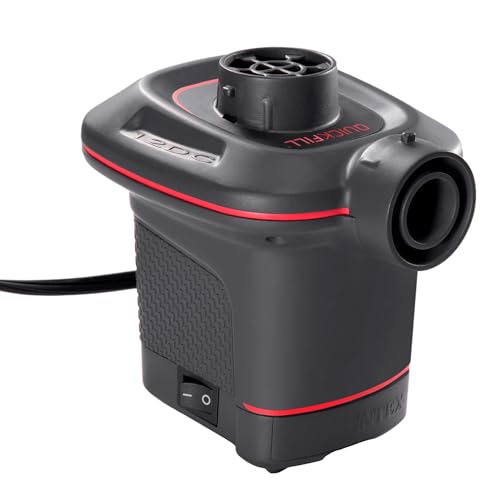 Detalle de Intex 66636 Quick Fill: Hinchador eléctrico 12V para coche, inflado rápido (650 l/min) en rojo