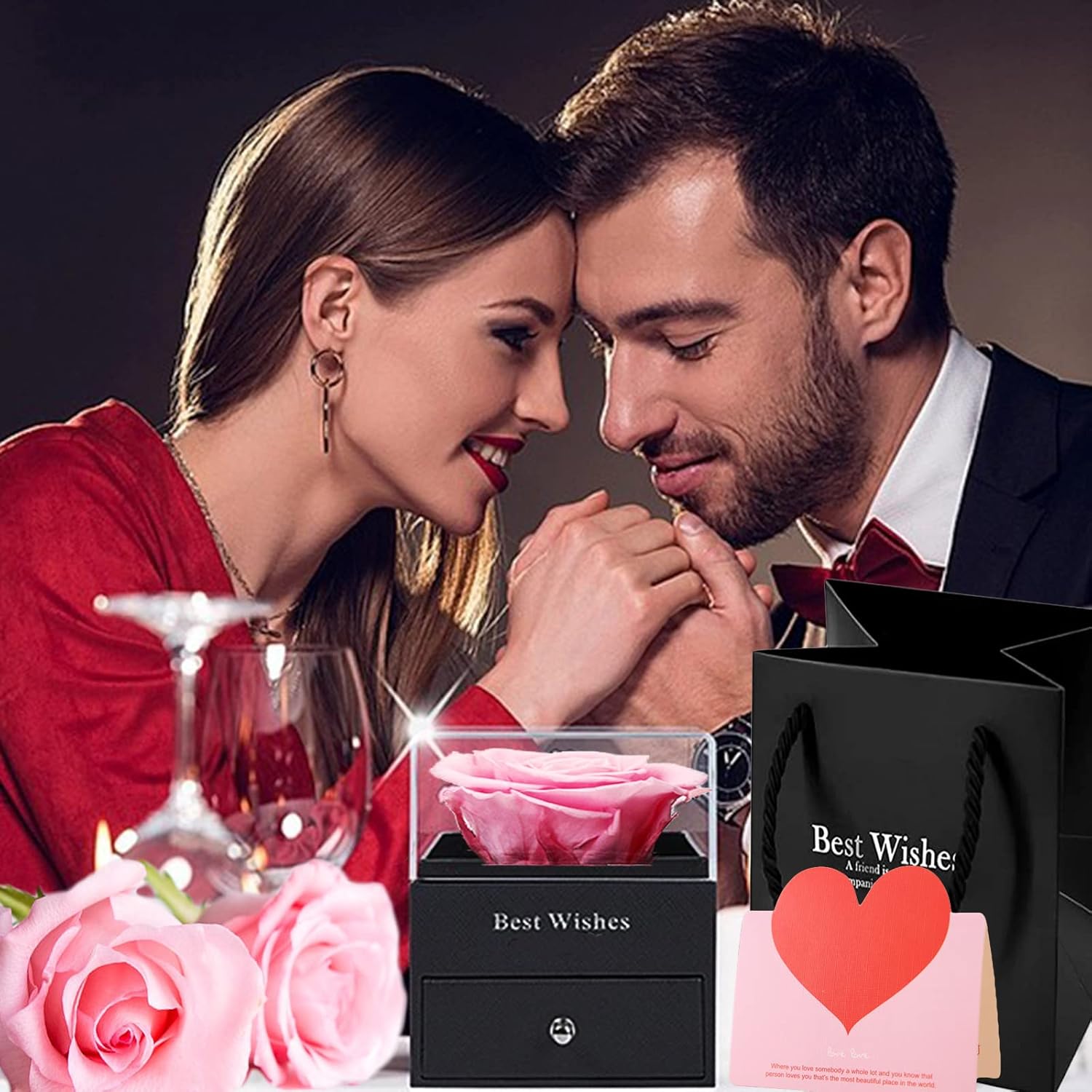 Thumbnail 4 de SWEETIME Ewige Rose Infinity Rosen mit Kette 3–3,14