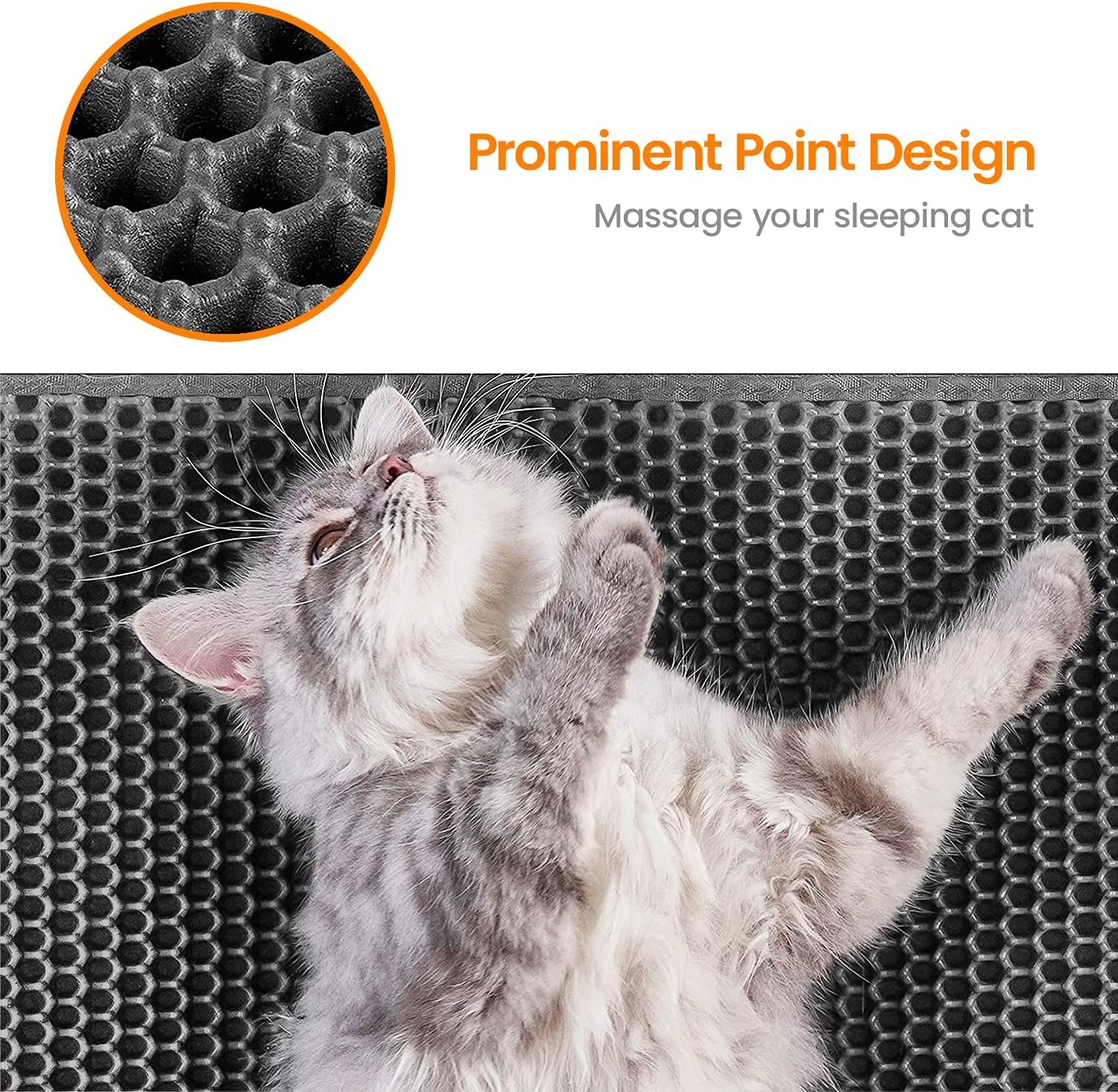 Thumbnail 6 de Conlun Cat Litter Mat & Tray Mat (Honeycomb Double Layer, 60 x 46 cm) - Grey
