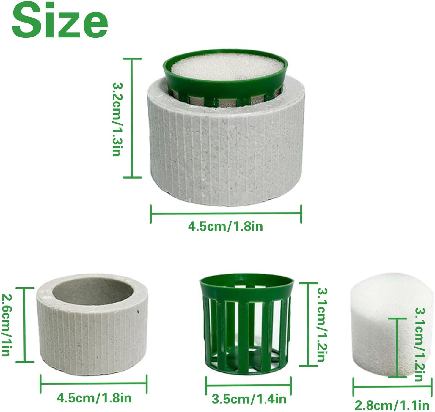 Thumbnail 2 de XiyaxiVici 10 Sets Wasserpflanzen Fixed Ring Set – Keramikringe, Pflanzkörbe & Pflanzwatte