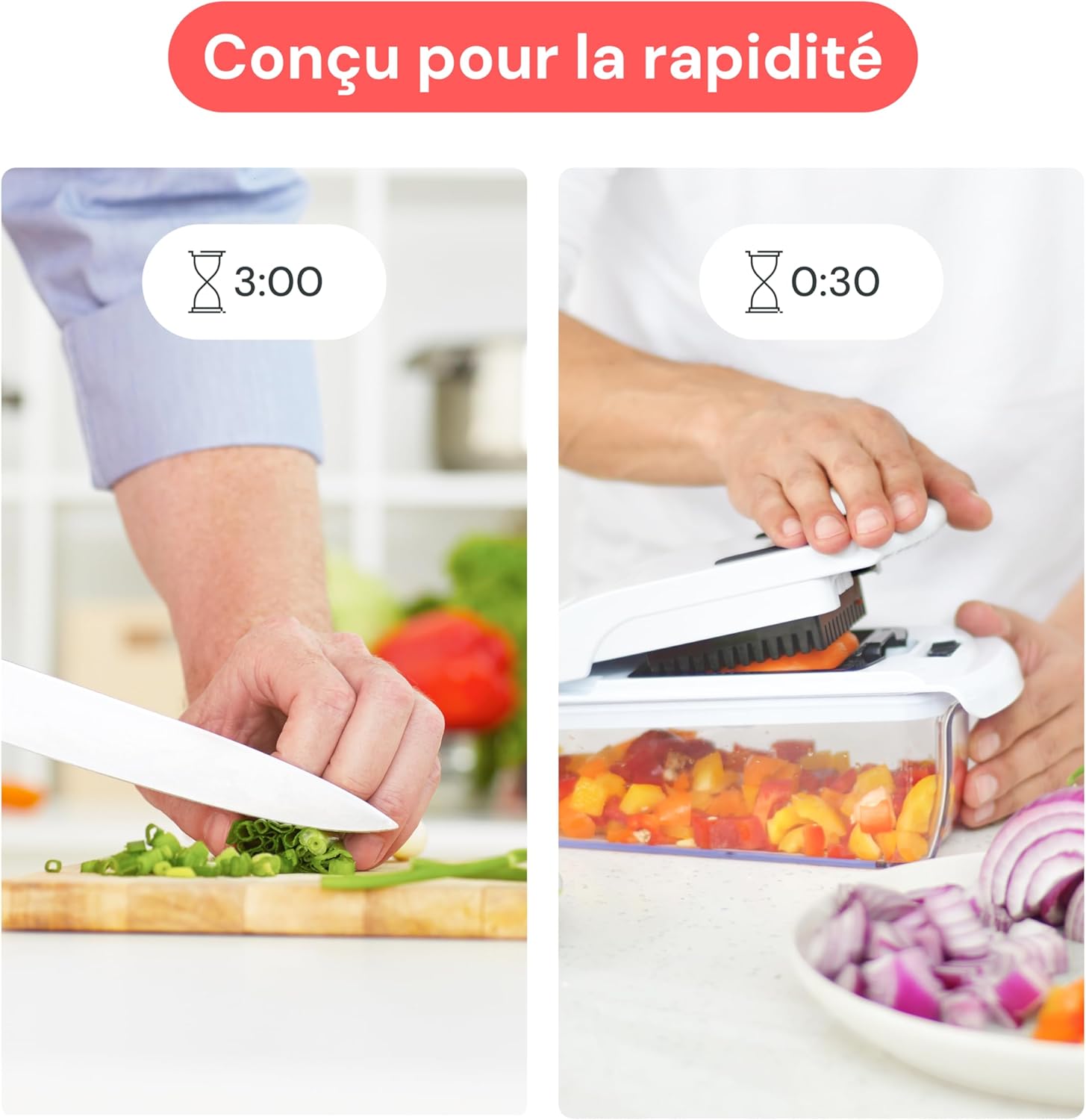Thumbnail 2 de Fullstar Coupe Légumes Multifonction et Spiraliseur – Hachoir Pro 4-en-1, 1,2 L, Blanc