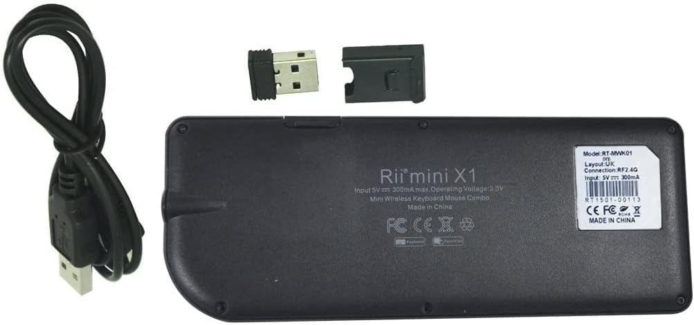 Detalle de Rii K01X1 2.4 GHz mini wireless keyboard with touchpad remote for Kodi/XMBC