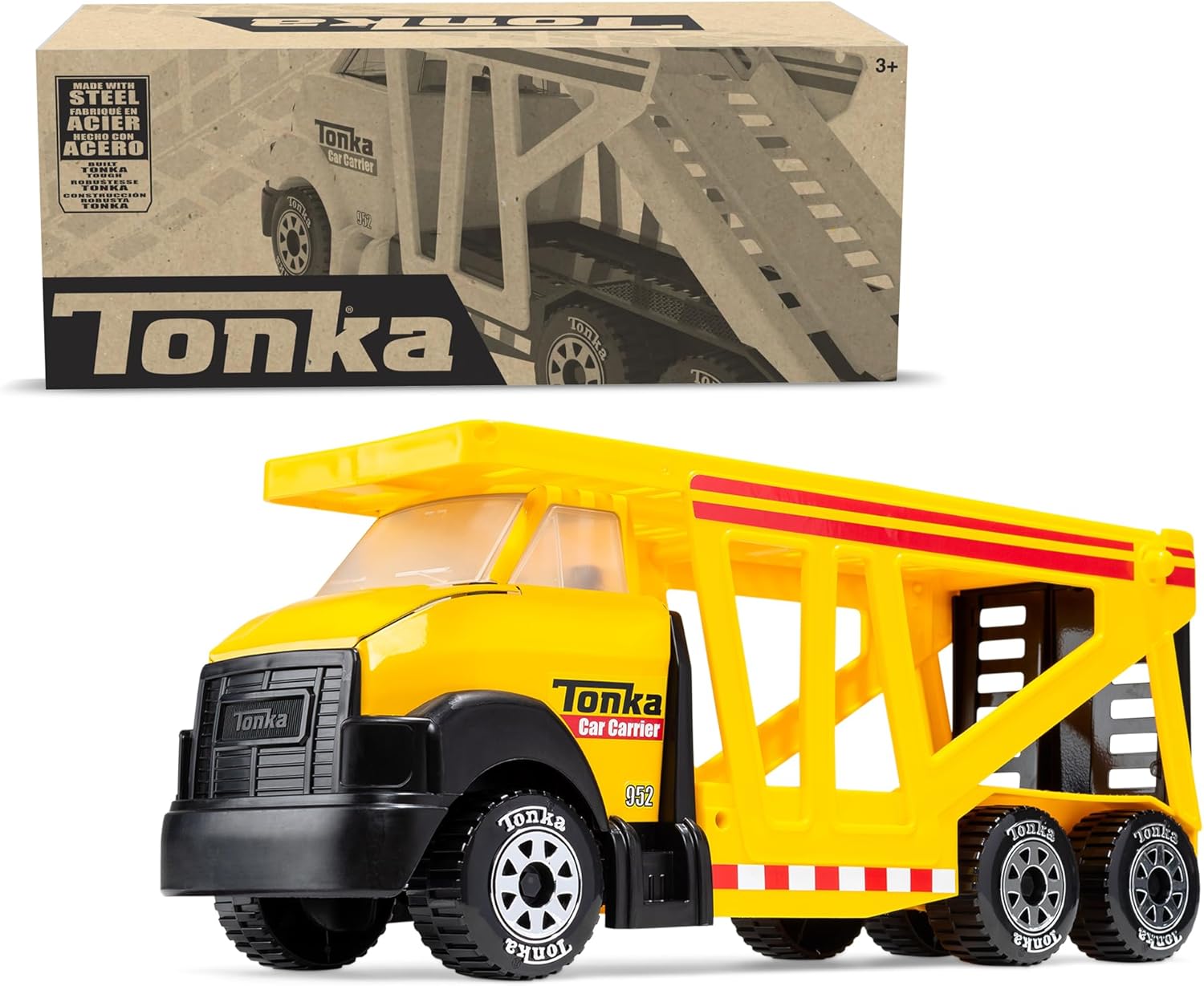 Thumbnail 6 de Porte-Voitures Tonka Steel Classics 6263 – Acier Laminé à Froid, 4 mini-véhicules, jeu durable pour enfants 3 ans et plus