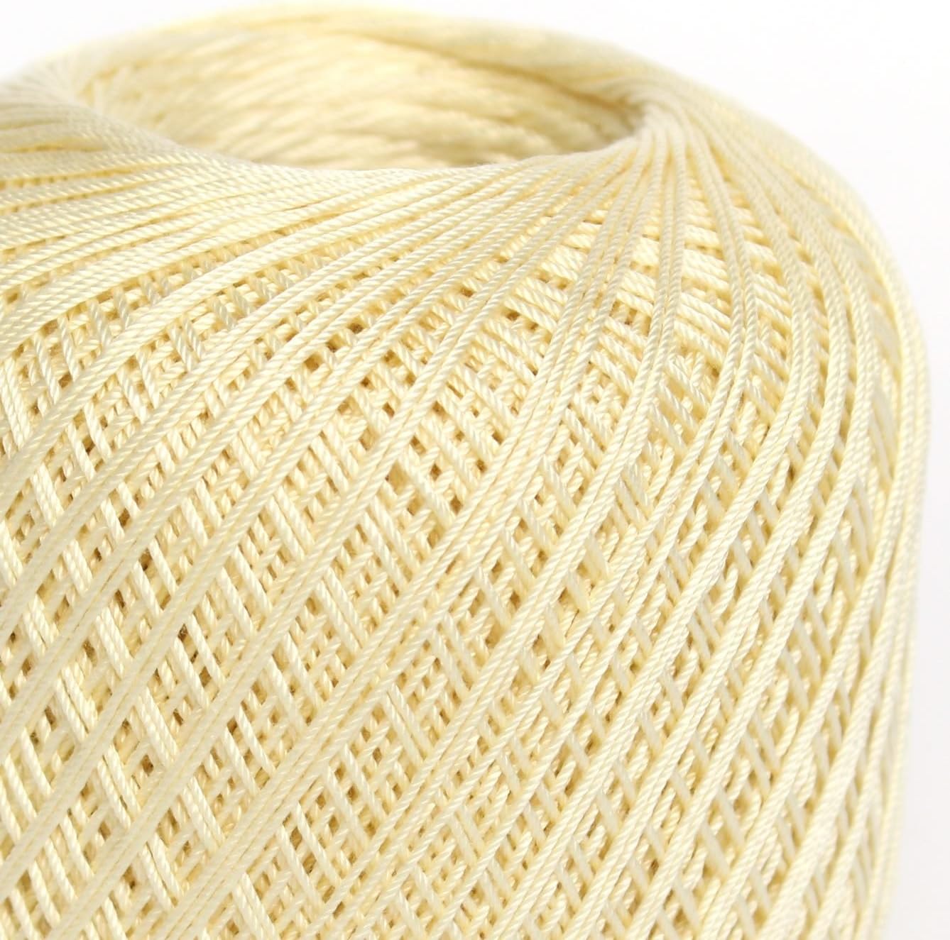Detalle 2 de オリムパス製絲 エミーグランデ EMMY-500 レース糸 合細 綿100% イエロー系 50g・約218m