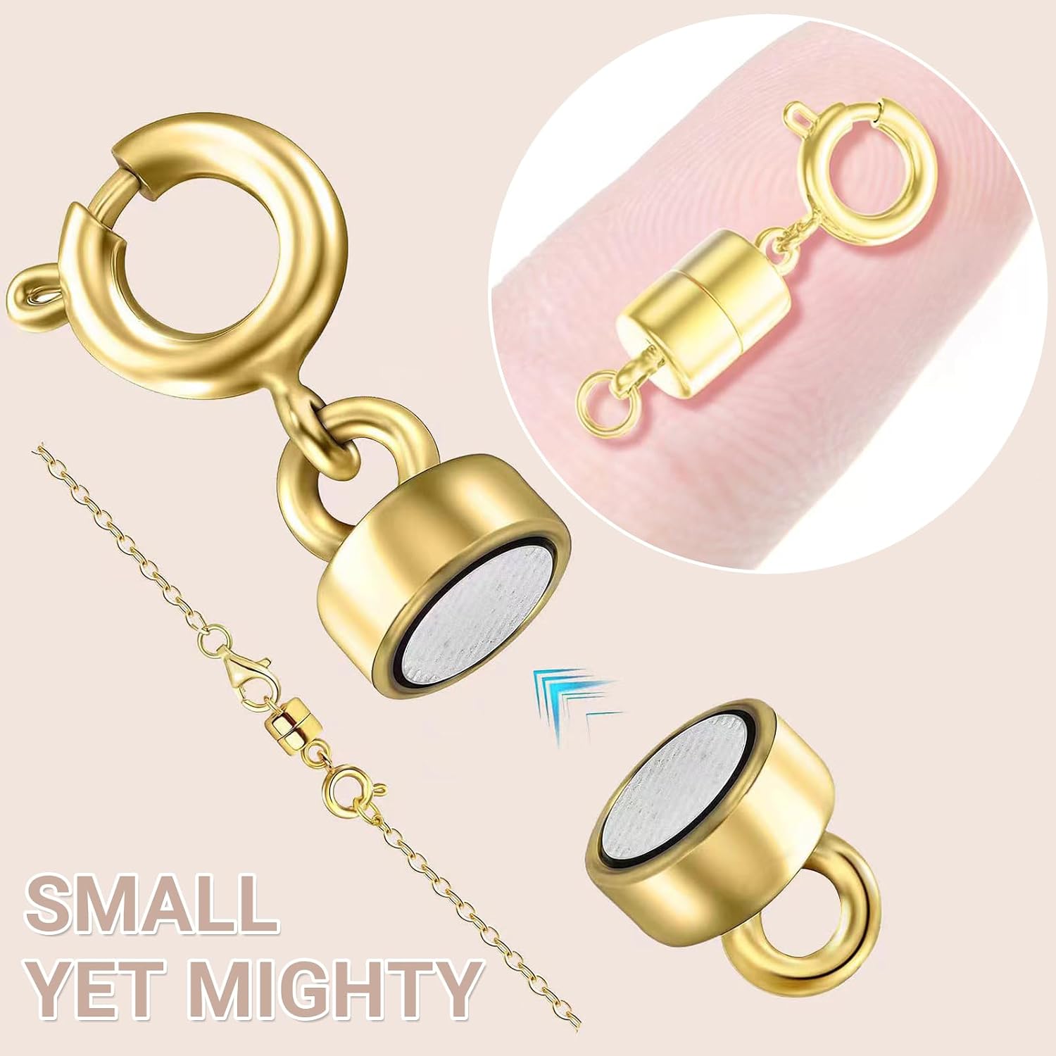Detalle 2 de OHINGLT Magnetic Necklace Clasps, Brass